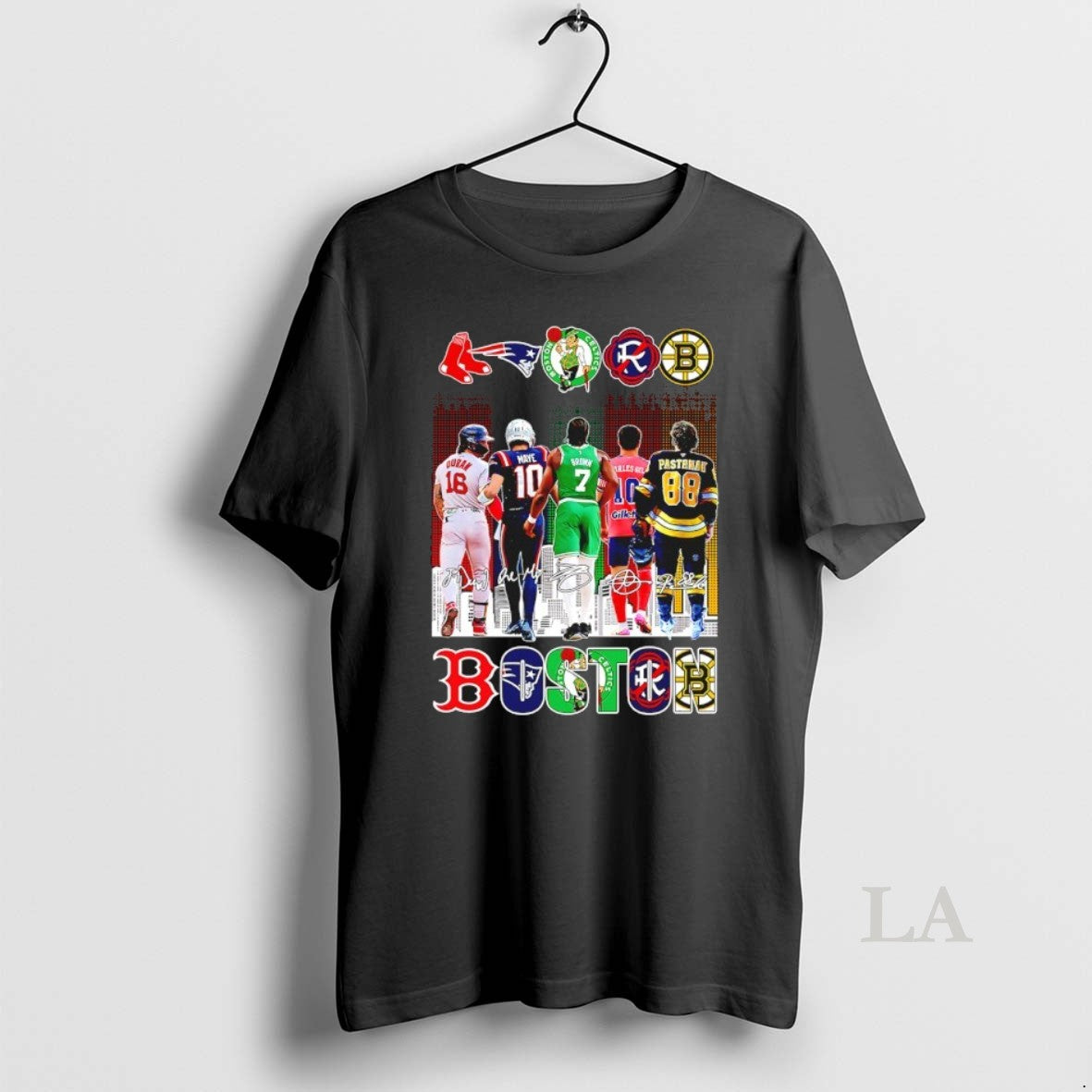 Original One City One Heart All Boston Team Skyline Signatures T-Shirts, Hoodie, Sweatshirt | PrintMintTees.com