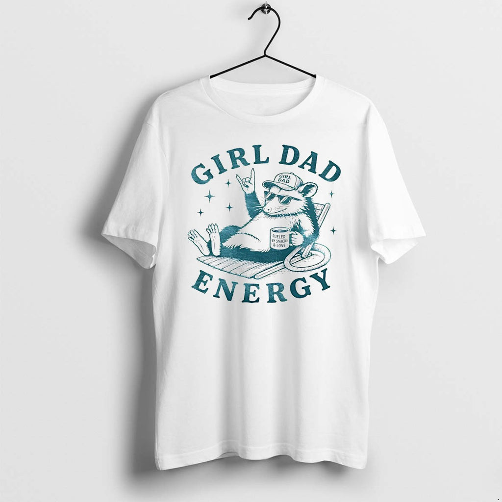 Original Opossum Relaxing In Lounge Chair Wearing Cap And Sunglasses Girl Dad Energy Tshirts