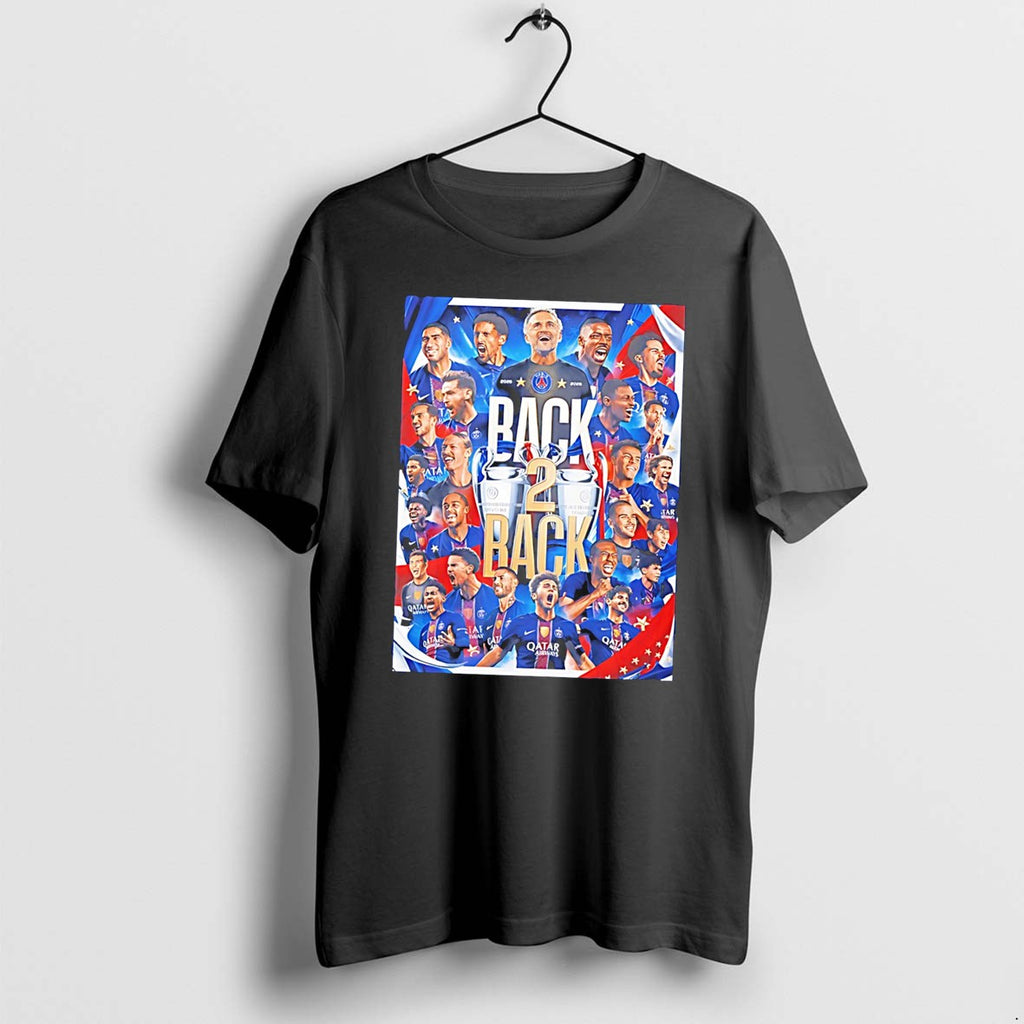 Original Paris Saint Germain 2026 Uefa Champions League Back 2 Back Tee Tshirts