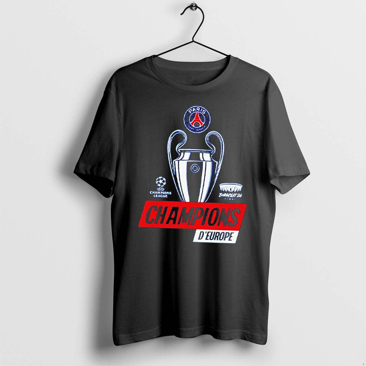 Original Paris Saint Germain Deurope Uefa Champions League Winner Tee Tshirts