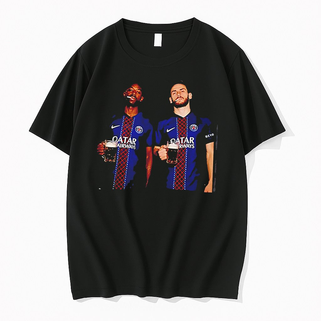 Original Paris Saint Germain Khvicha Kvaratskhelia And Ousmane Dembele Cool Tee Tshirts