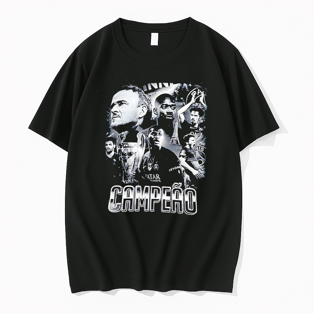 Original Paris Saint Germain Uefa Champions League Campeao Tee Tshirts Jpg