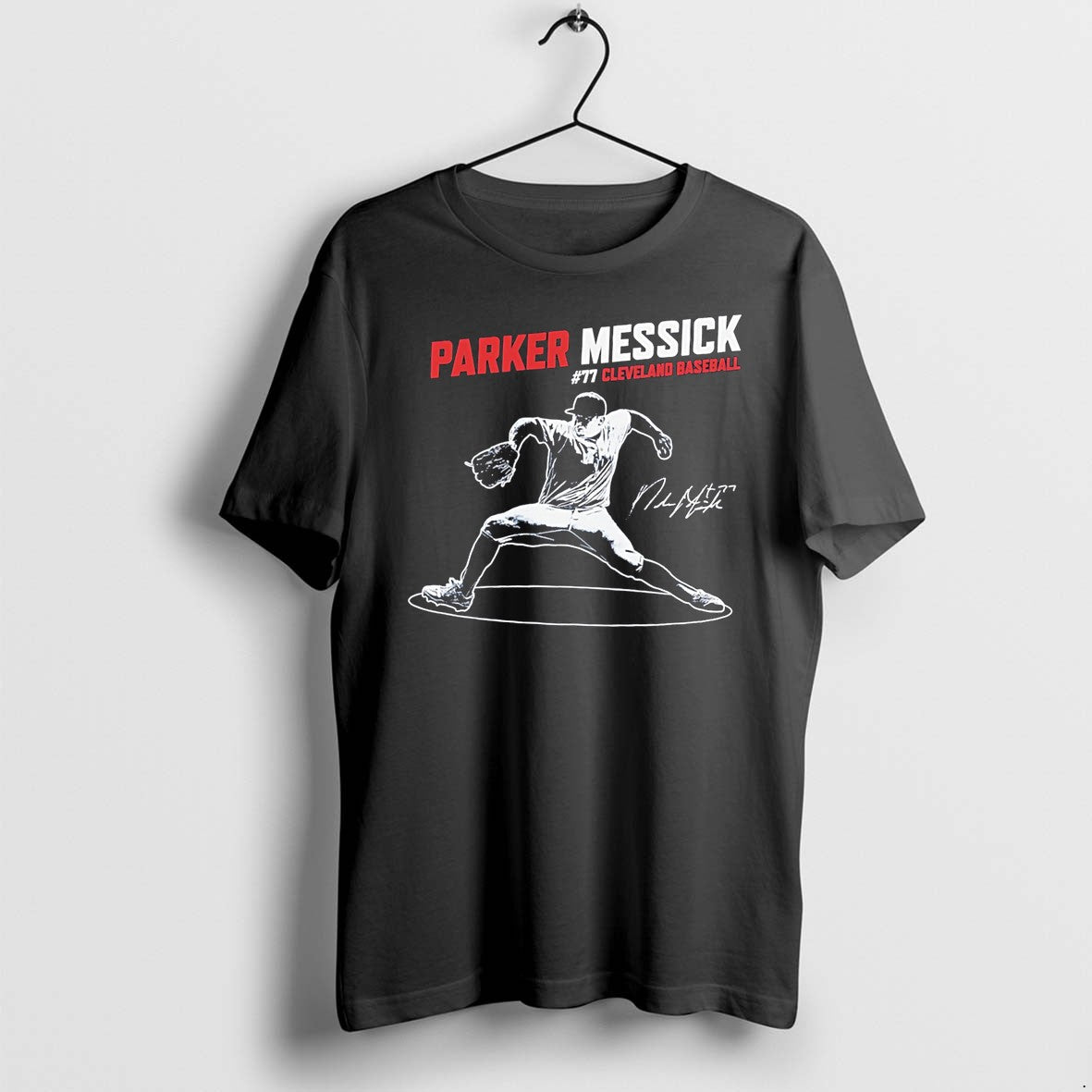 Original Parker Messick Cleveland Guardians Signature Vintage Tee Tshirts Jpg