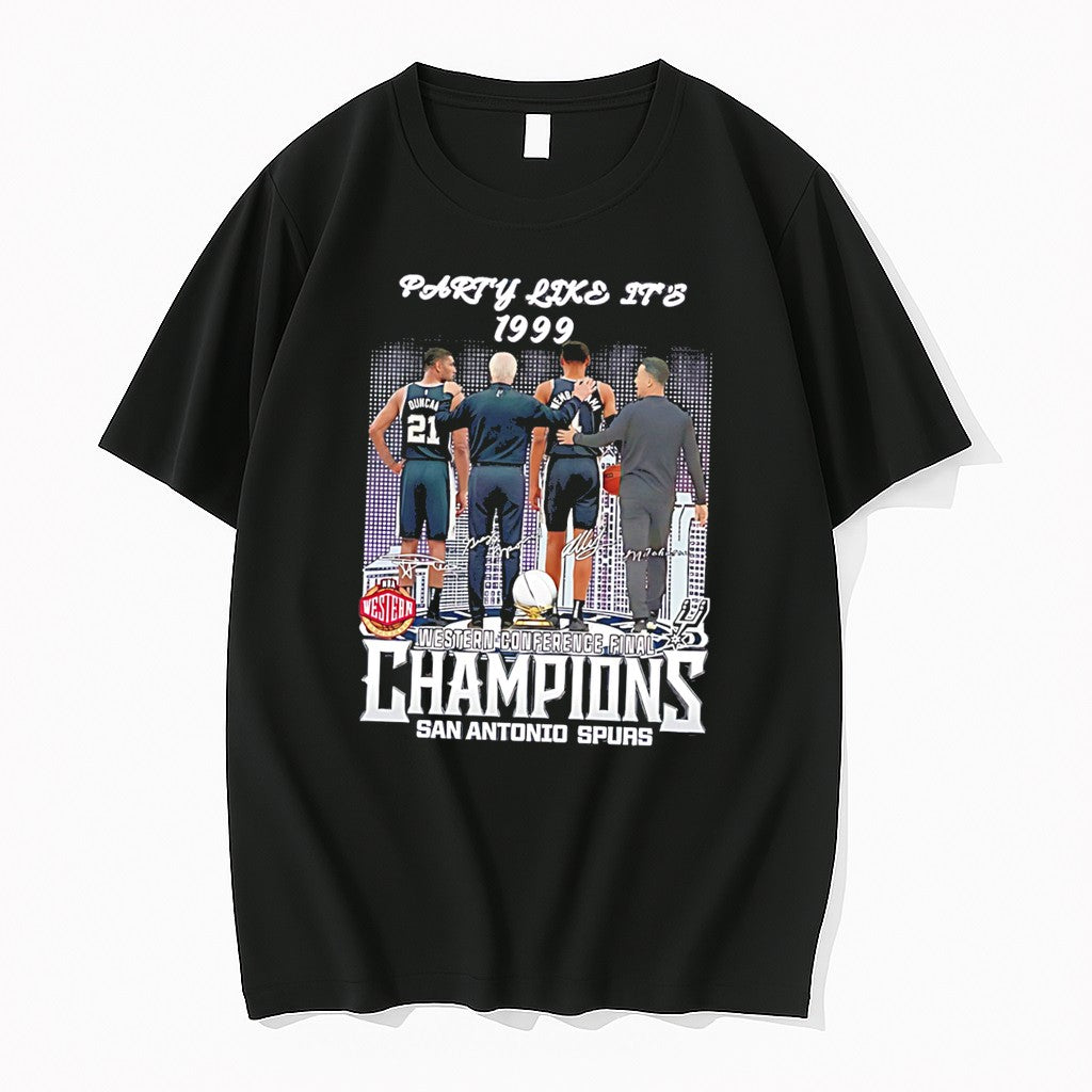 Original Party Like Its 1999 San Antonio Spurs Western Conference Champions Tee Tshirts