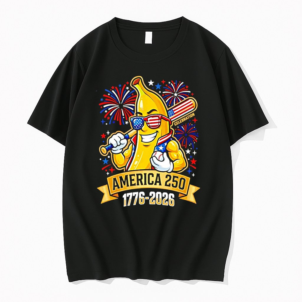 Original Patriotic Banana Baseball America 250th Anniversary 1776 2026 Tshirts