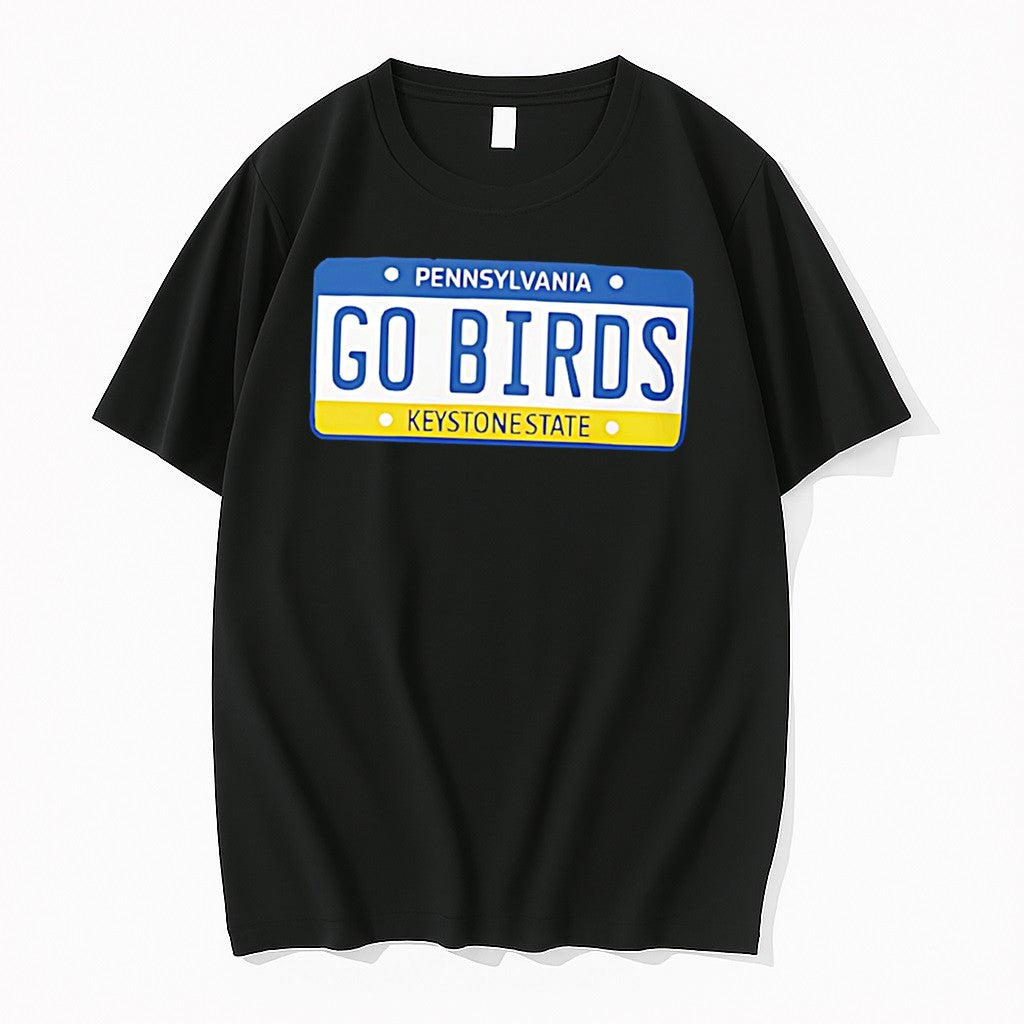 Original Pennsylvania License Plate Go Birds Sign Tee Tshirts Jpg