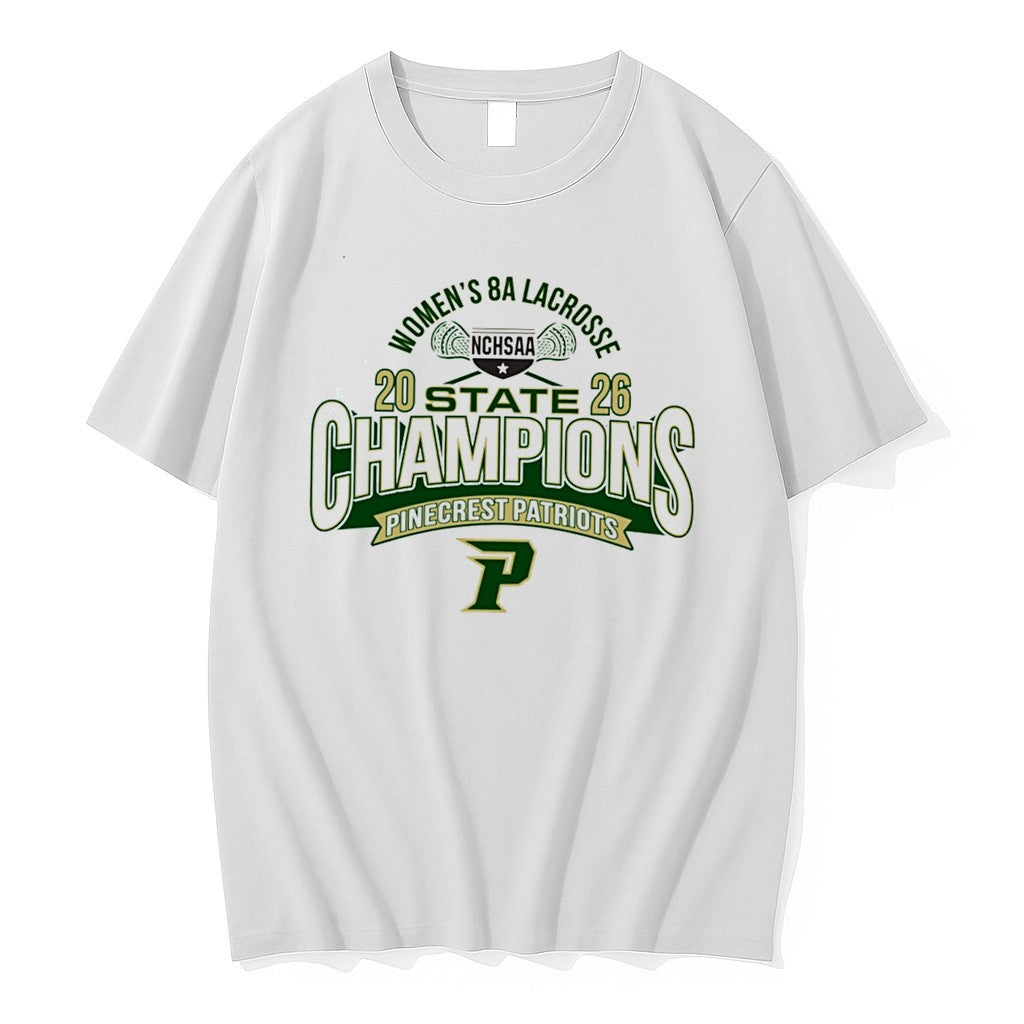 Original Pinecrest Patriots 2026 Nchsaa Womens 8a Lacrosse Champions Tee Tshirts