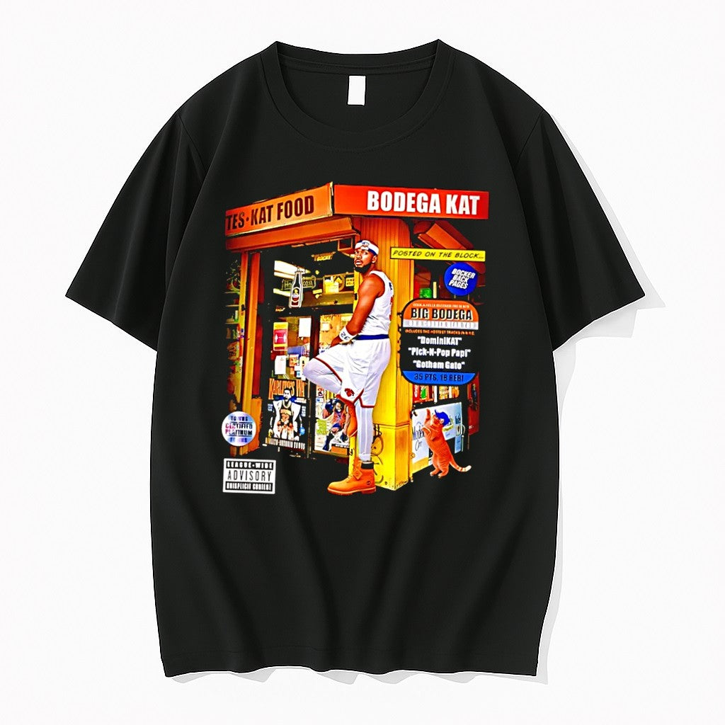 Original Posted On The Block Bodega Kat Big Knicks Black Tshirts Jpg
