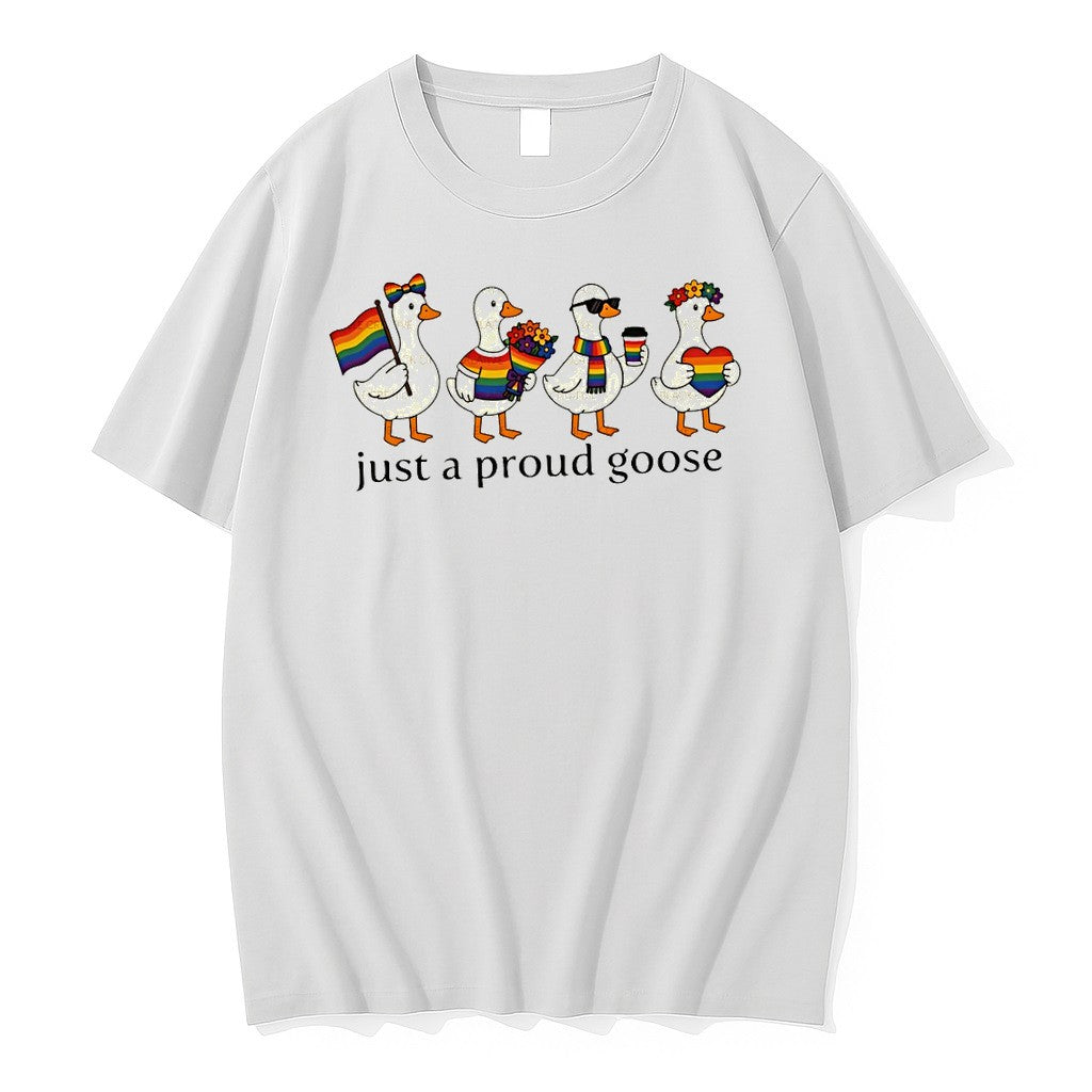 Original Pride Goose Lgbt Rainbow Just A Proud Goose Tshirts Jpg