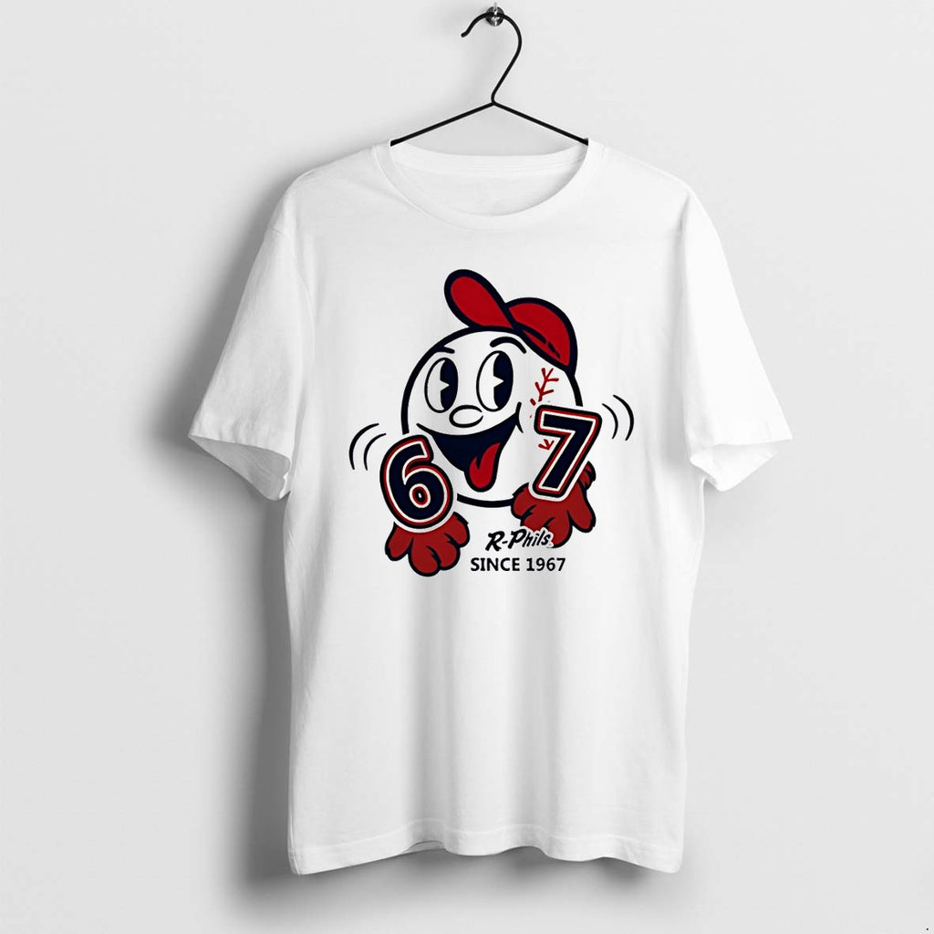 Original Reading Fightin Phils R Phils 6 7 Philadelphia Phillies Baseball Mlb Since 1967 Tshirts