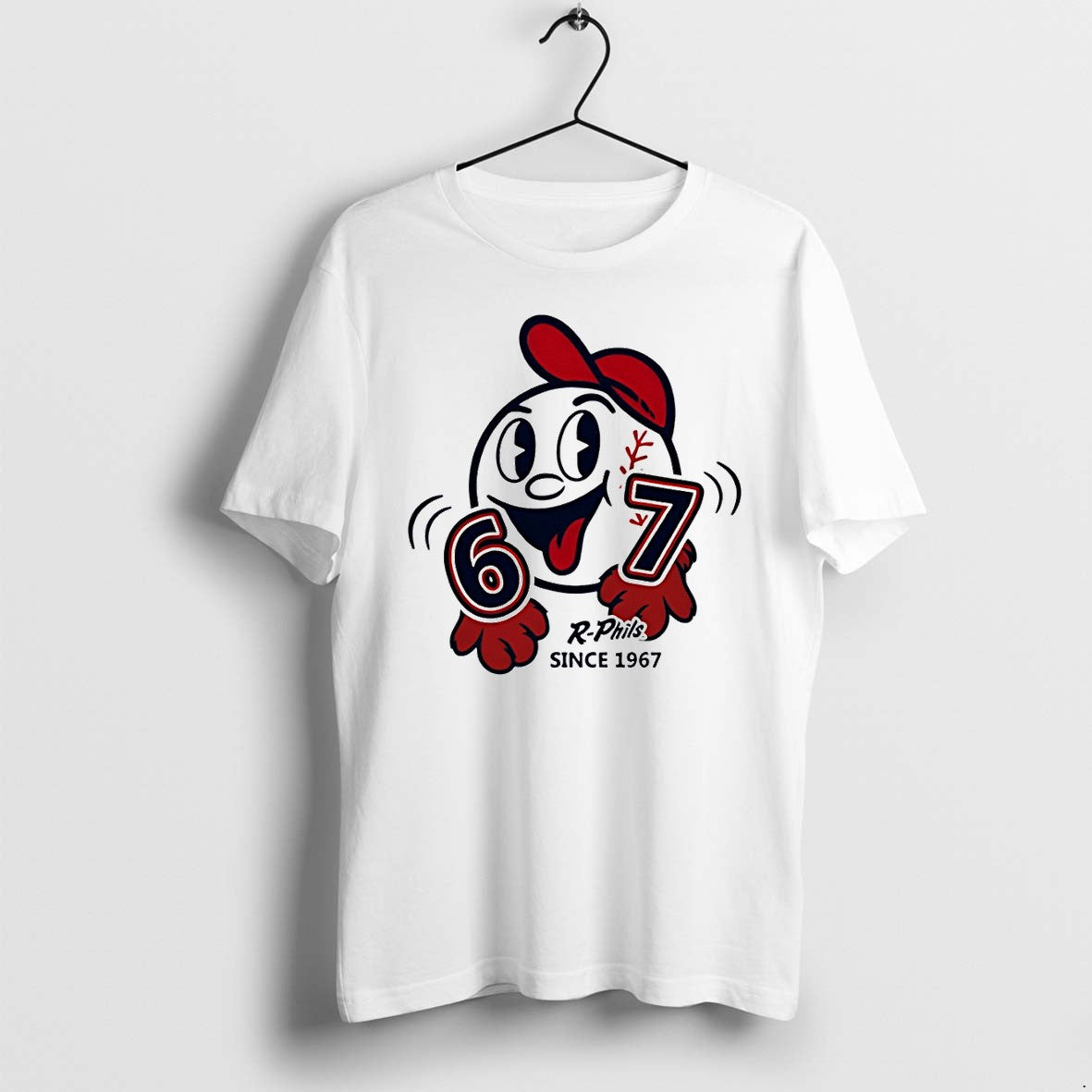 Original Reading Fightin Phils R Phils 6 7 Philadelphia Phillies Baseball Mlb Since 1967 Tshirts
