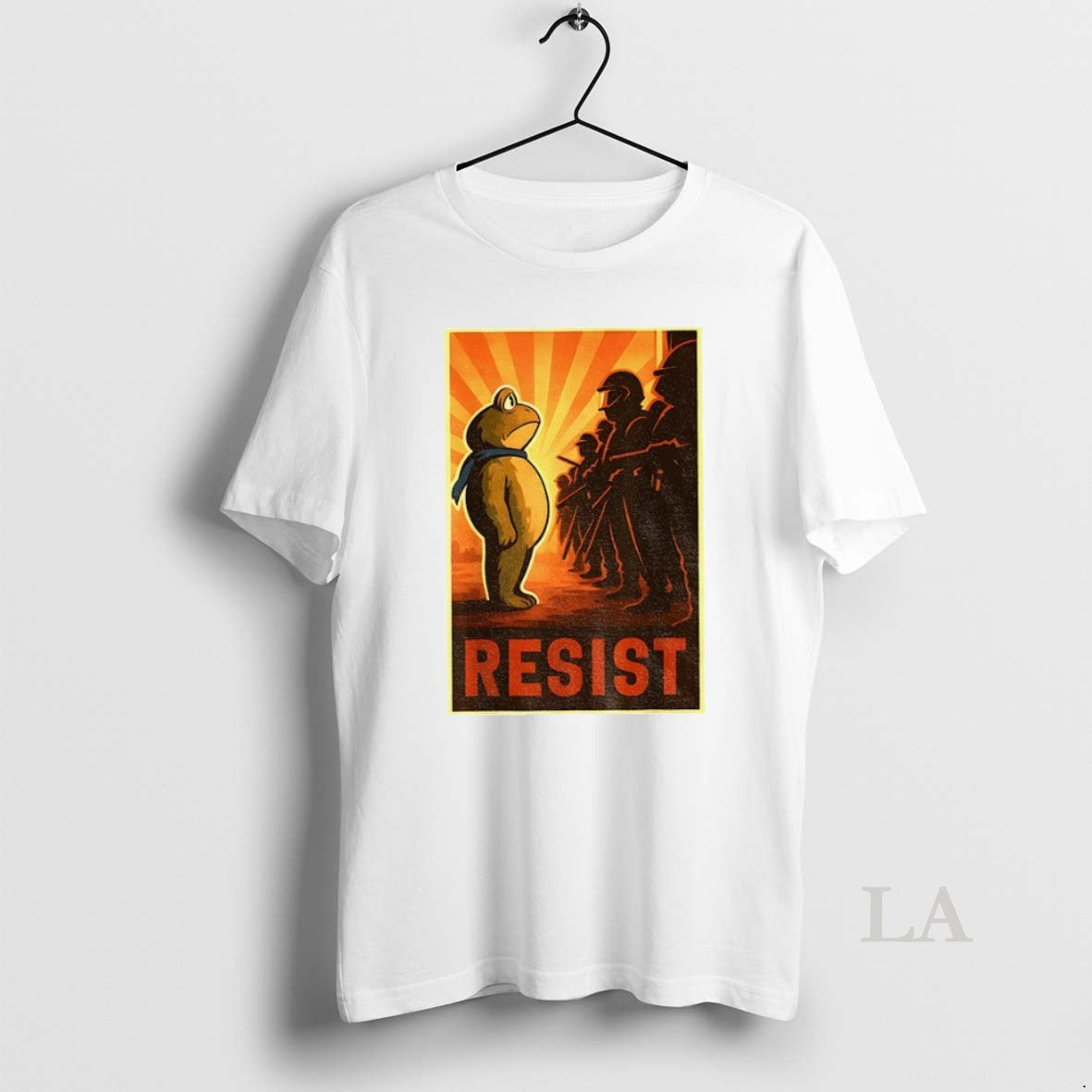 Original Resist Portland Frog Protest Anti Fascism Fuck Ice No Kings Day Vintage