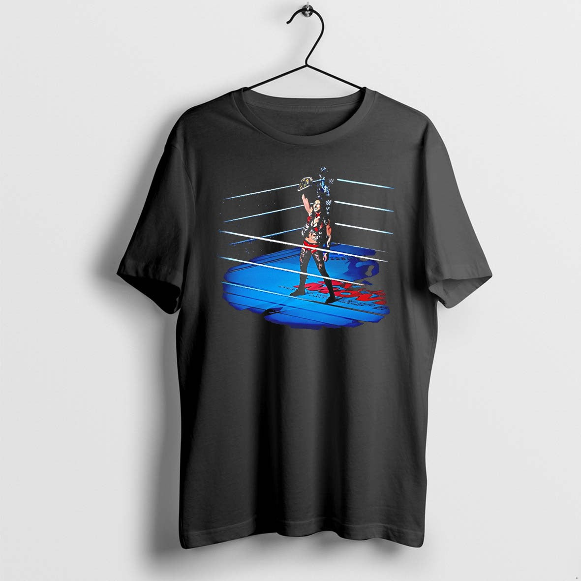 Original Rhea Ripley Holding Championship Belt Illustration Tee Tshirts Jpg