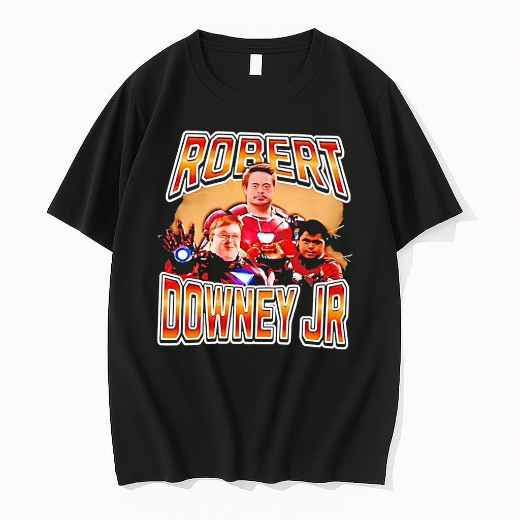 Original Robert Downey Jr Iron Man Funny Black Tshirts Jpg
