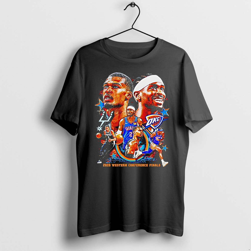Original Sga Okc Thunder Basketball Players 2026 Western Conference Finals Tshirts