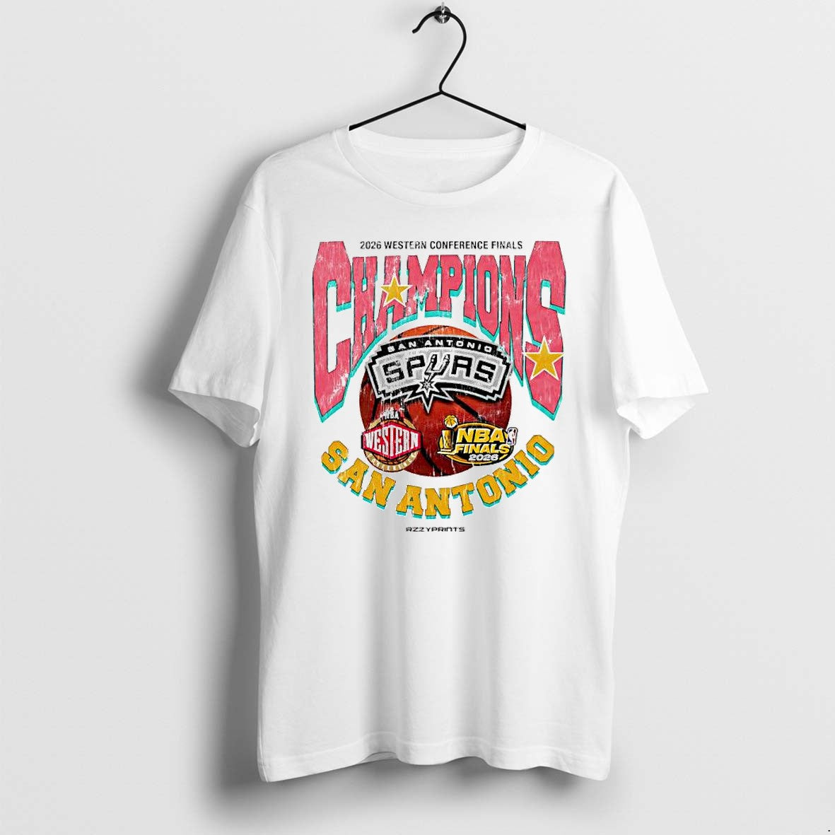 Original San Antonio Spurs 2026 Western Conference Champions Nba Finals Retro Tshirts