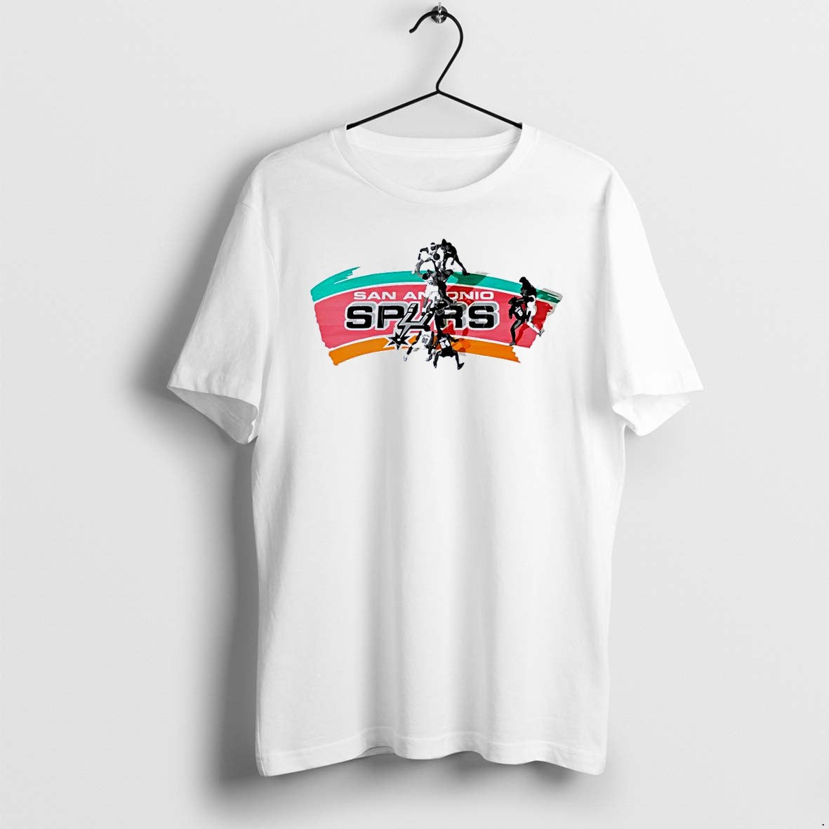 Original San Antonio Spurs Action Shot San Antonio Spurs White Tshirts Jpg