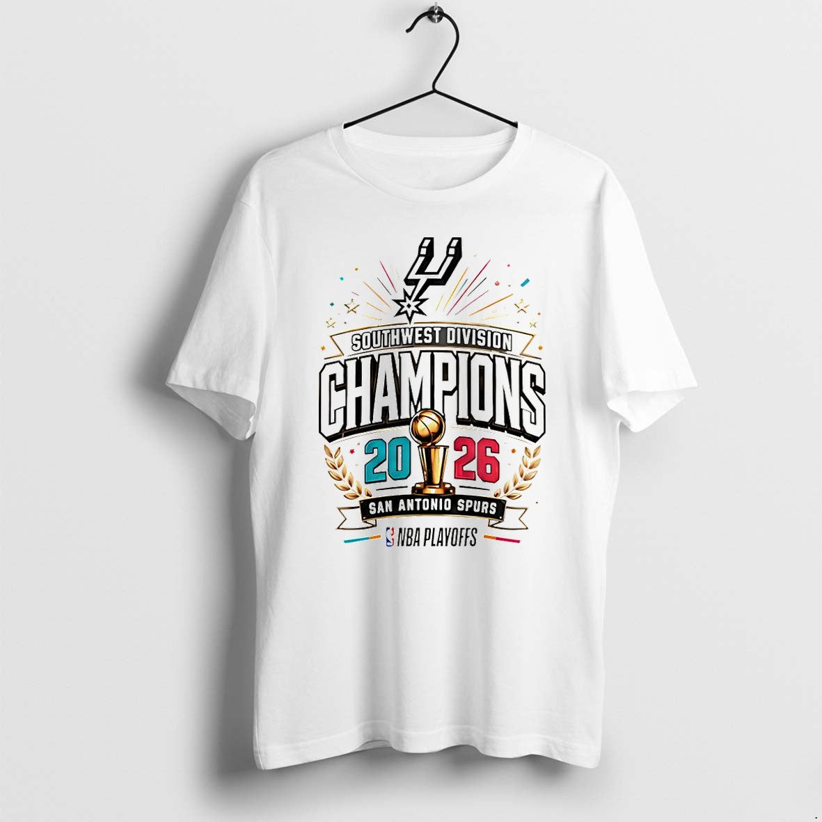 Original San Antonio Spurs Basketball 2026 Southwest Division Champions Nba Playoffs Logo Tshirts