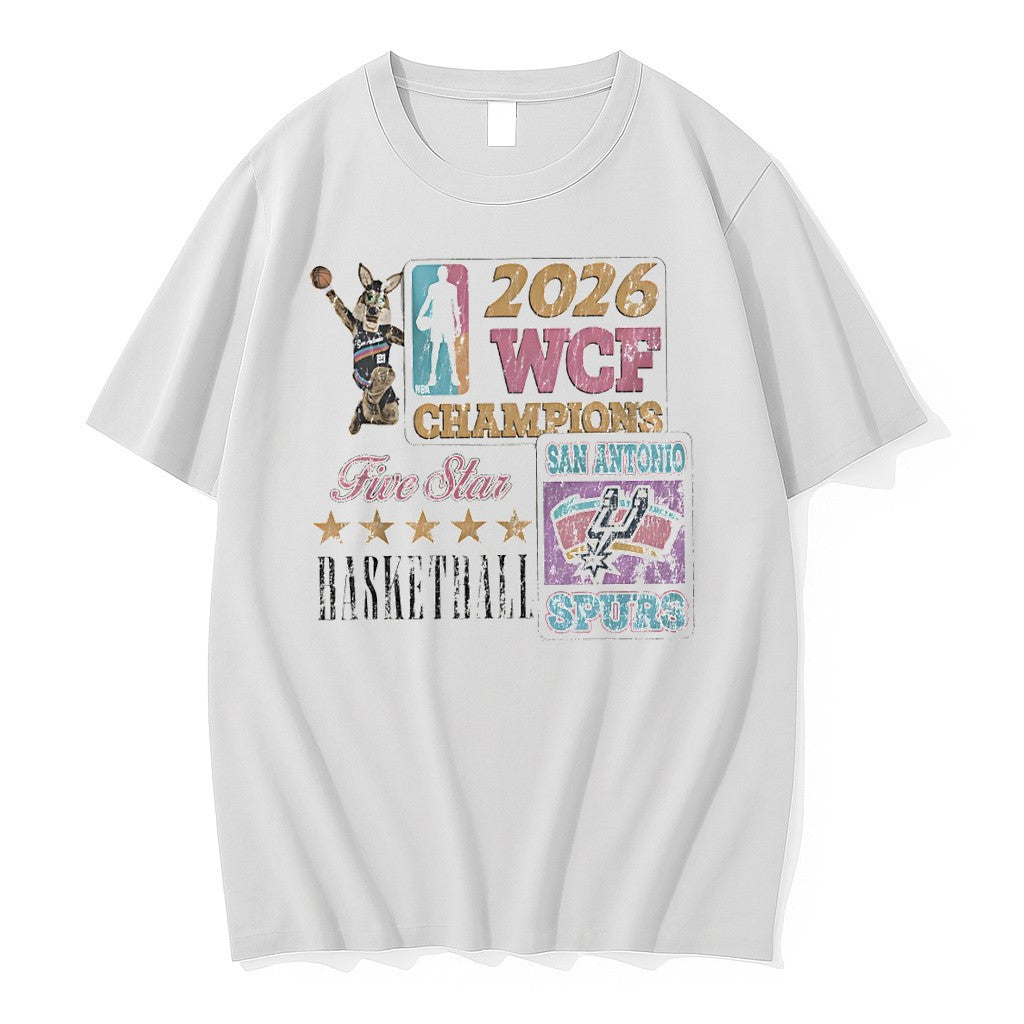 Original San Antonio Spurs Basketball 2026 Wcf Western Conference Champions Five Star Tshirts