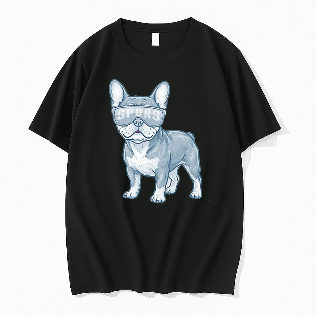 Original San Antonio Spurs French Bulldog Cartoon Tee Tshirts Jpg