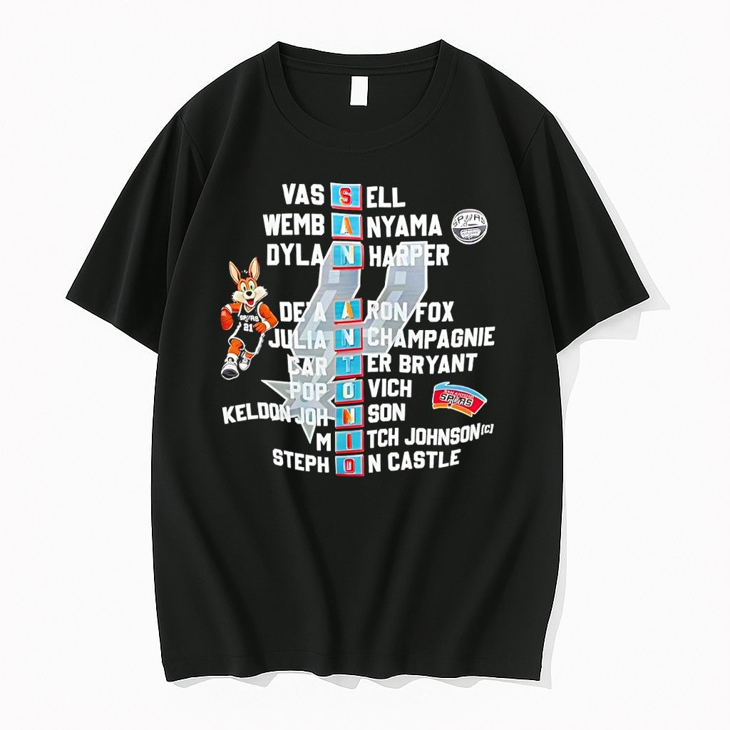 Original San Antonio Spurs Players Name Coyote Nba Champions Tshirts Jpg