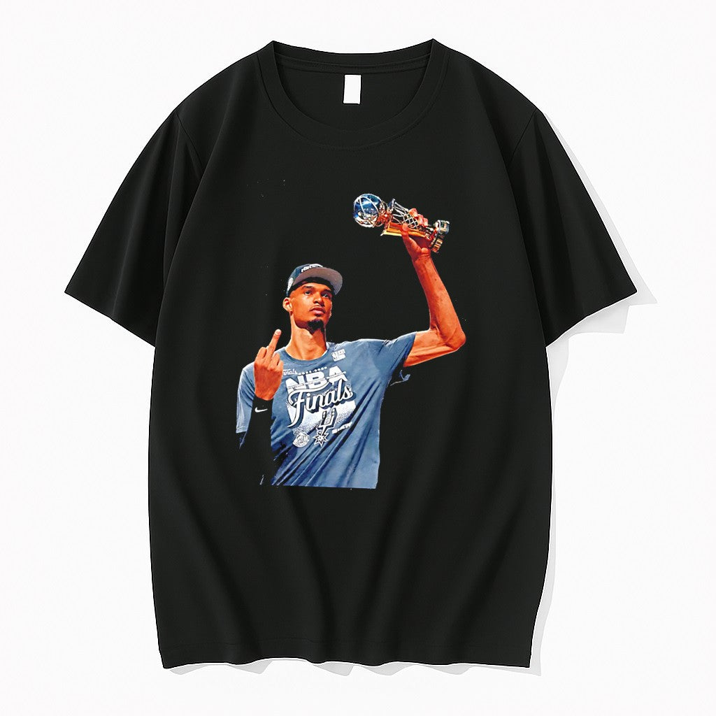 Original San Antonio Spurs Victor Wembanyama Holding Trophy Tee Tshirts Jpg