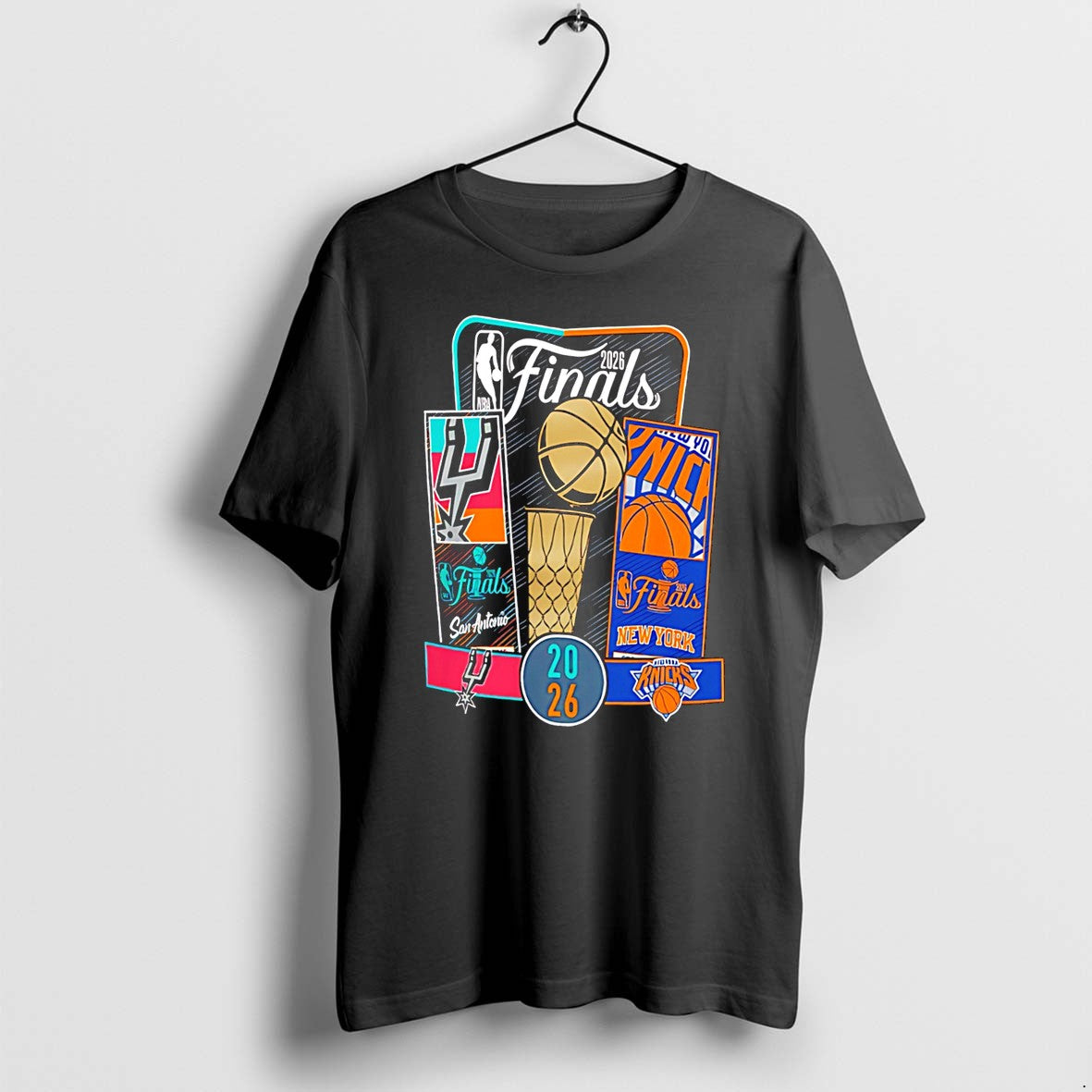 Original San Antonio Spurs Youth Stadium Essentials 2026 Nba Finals Ticket Matchup Tee Tshirts