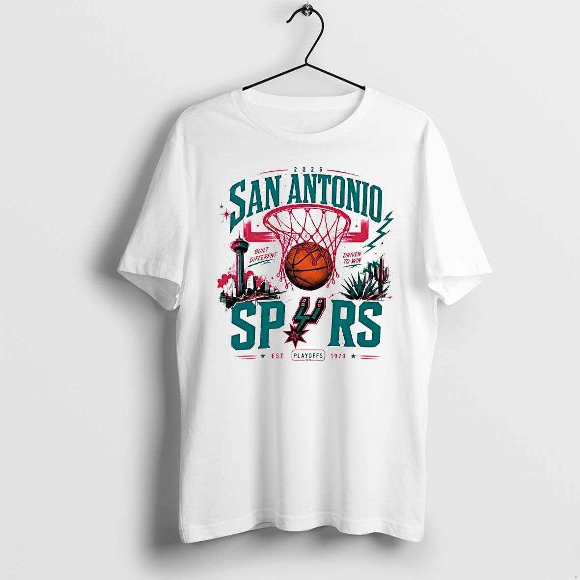 Original San Antonio Spurs Basketball Built Different Driven To Win Nba Basketball 2026 Tshirts