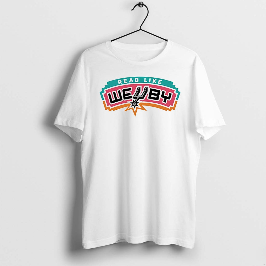 Original San Antonio Spurs Basketball Fan Read Like Wemby Nba Tshirts Jpg