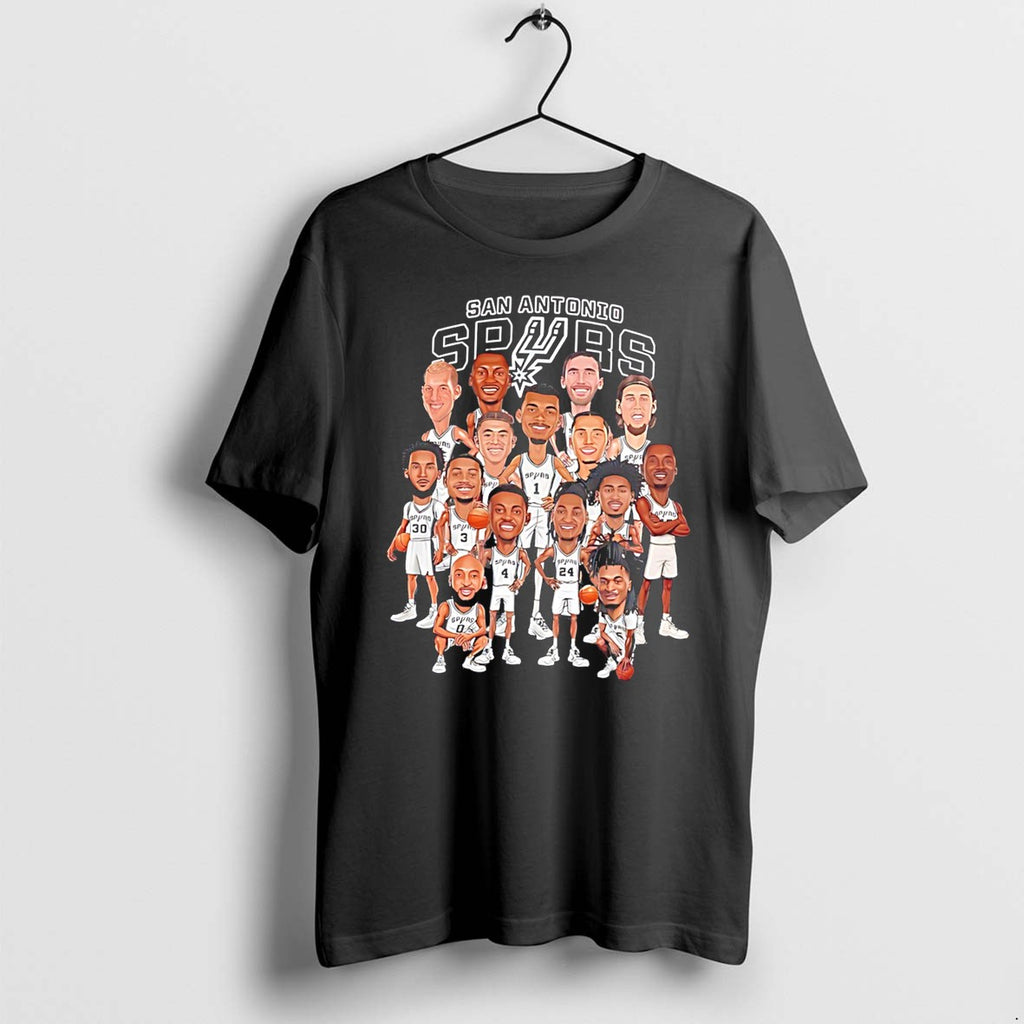 Original San Antonio Spurs Team Members Caricature Tee Tshirts Jpg