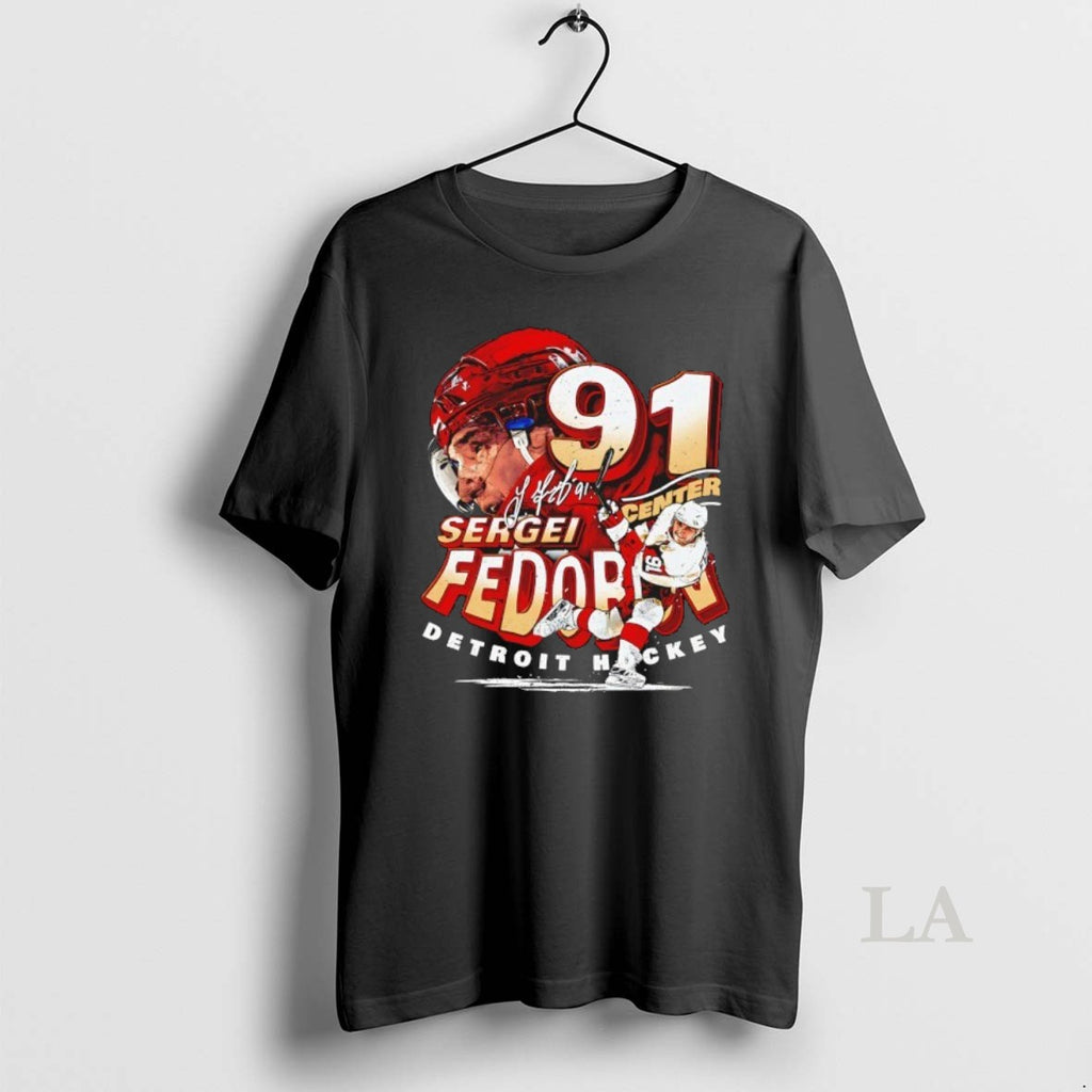Original Sergei Fedorov 91 Detroit Red Wings Hockey Player Name T-Shirts, Hoodie, Sweatshirt | PrintMintTees.com