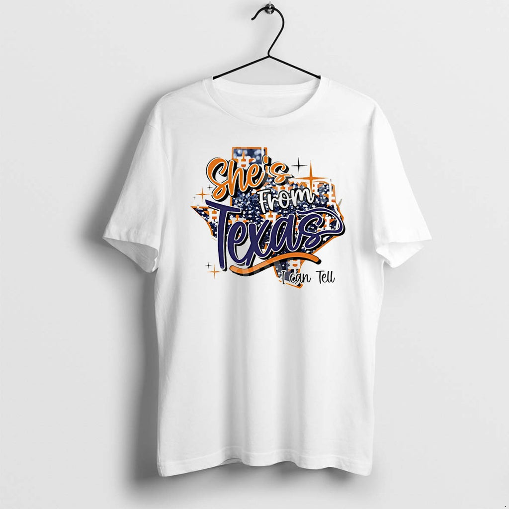 Original Shes From Texas I Can Tell Texas Choosin Map 2026 Tshirts Jpg