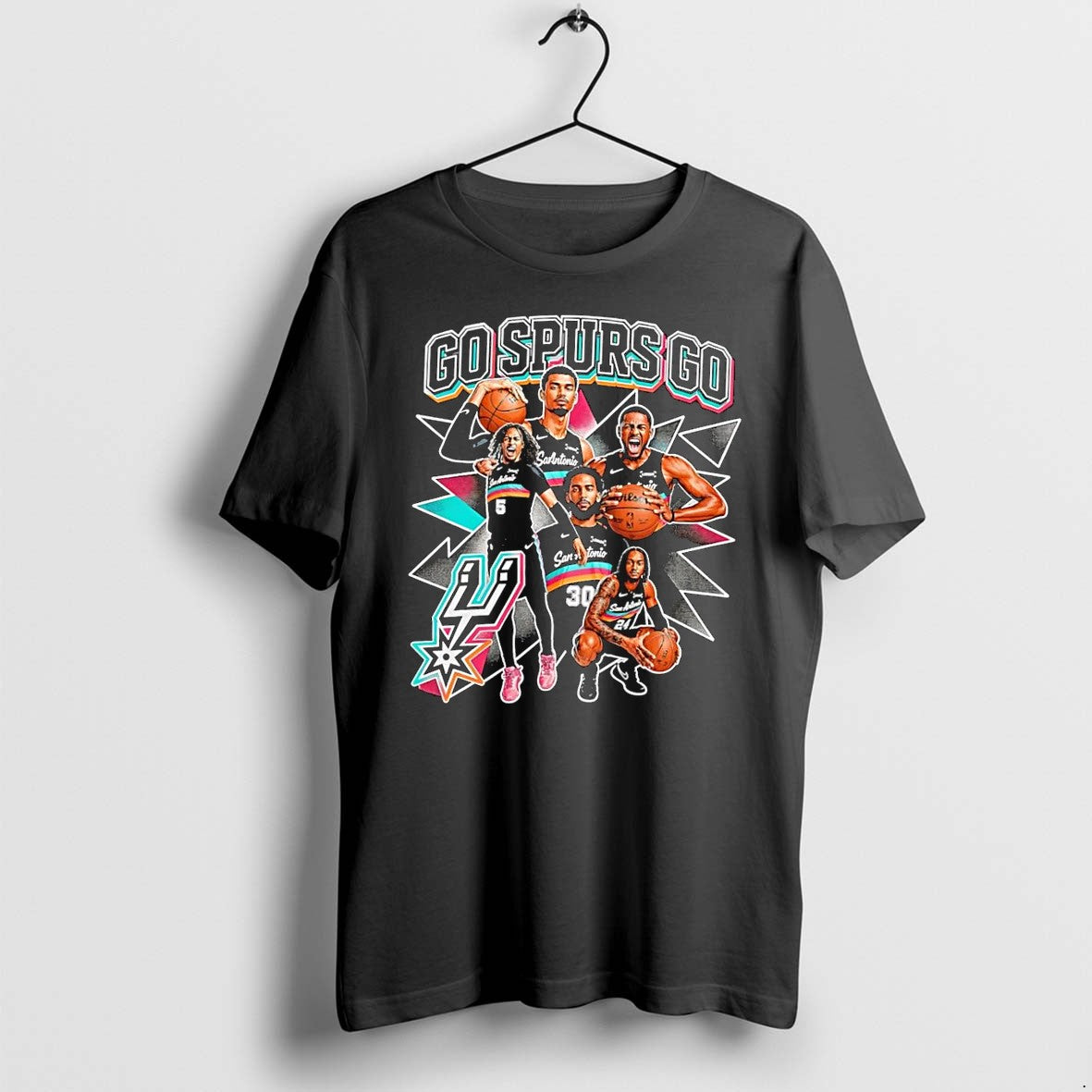 Original Spurs Graphic Fan Gear Go Spurs Go San Antonio Black Tshirts Jpg