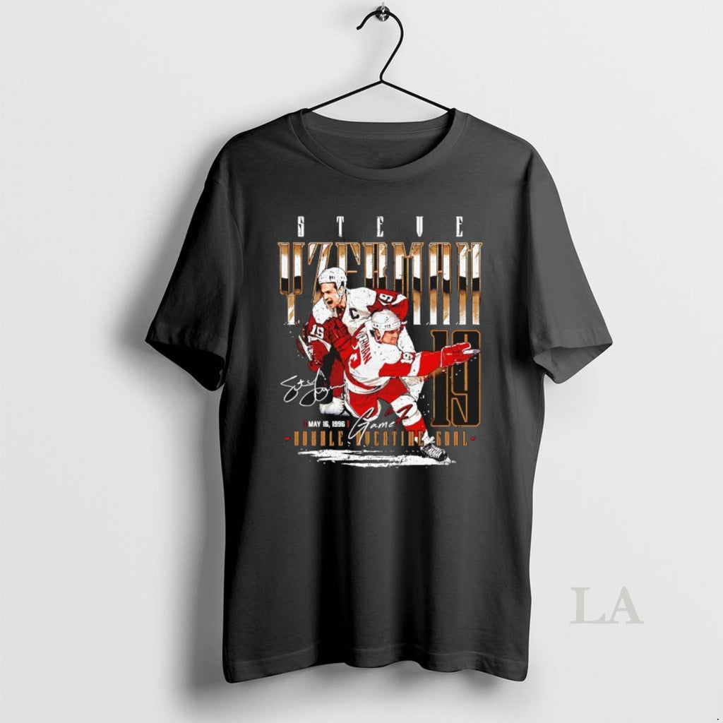 Original Steve Yzerman 19 Detroit Red Wings Hockey Game 7 1996 Signature T-Shirts, Hoodie, Sweatshirt | PrintMintTees.com