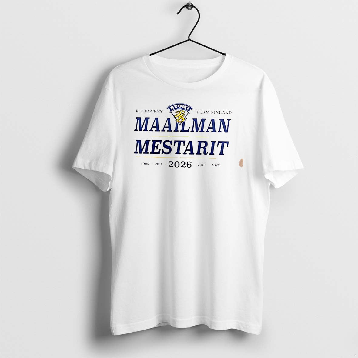 Original Team Finland 2026 Iihf World Hockey Champions Maailman Mestarit Tee Tshirts
