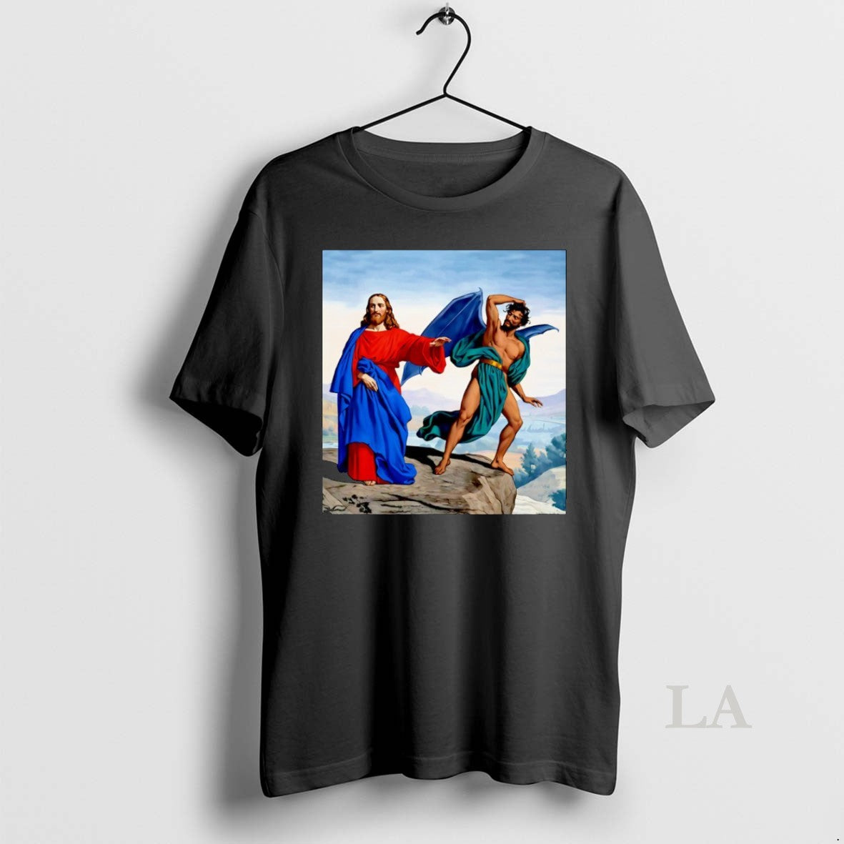 Original Temptation Of Christ Jesus Vs Satan T-Shirts, Hoodie, Sweatshirt | PrintMintTees.com