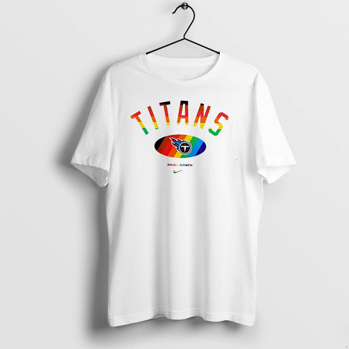 Original Tennessee Titans Pride Month Rainbow Logo Tee Tshirts Jpg
