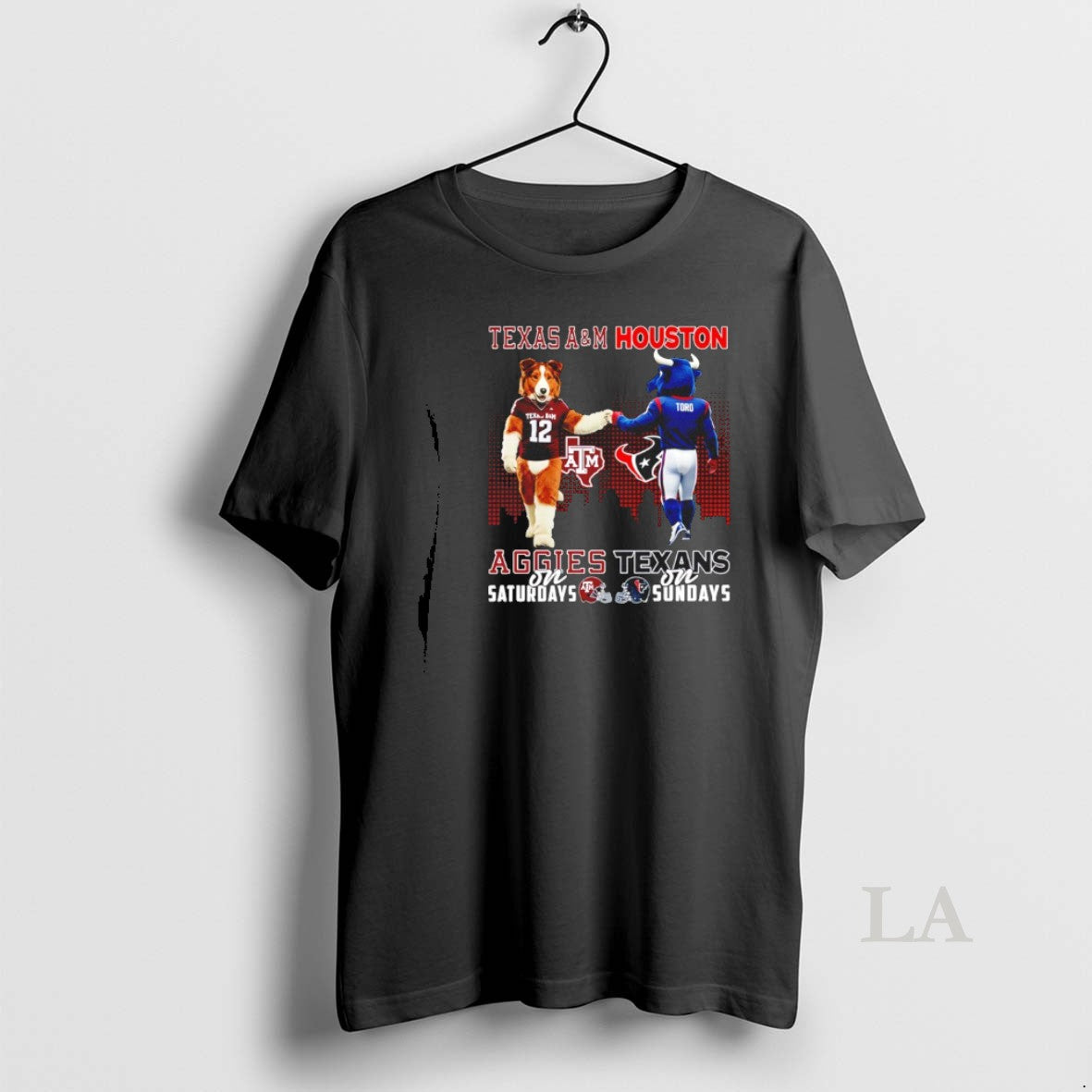 Original Texas Am Aggies On Saturdays Vs Houston Texans On Sundays Mascot Skyline T-Shirts, Hoodie, Sweatshirt