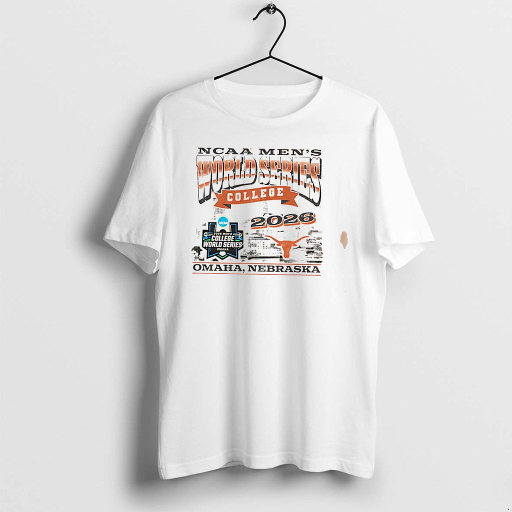 Original Texas Baseball 2026 Mens College World Series Skyline Tee Tshirts Jpg