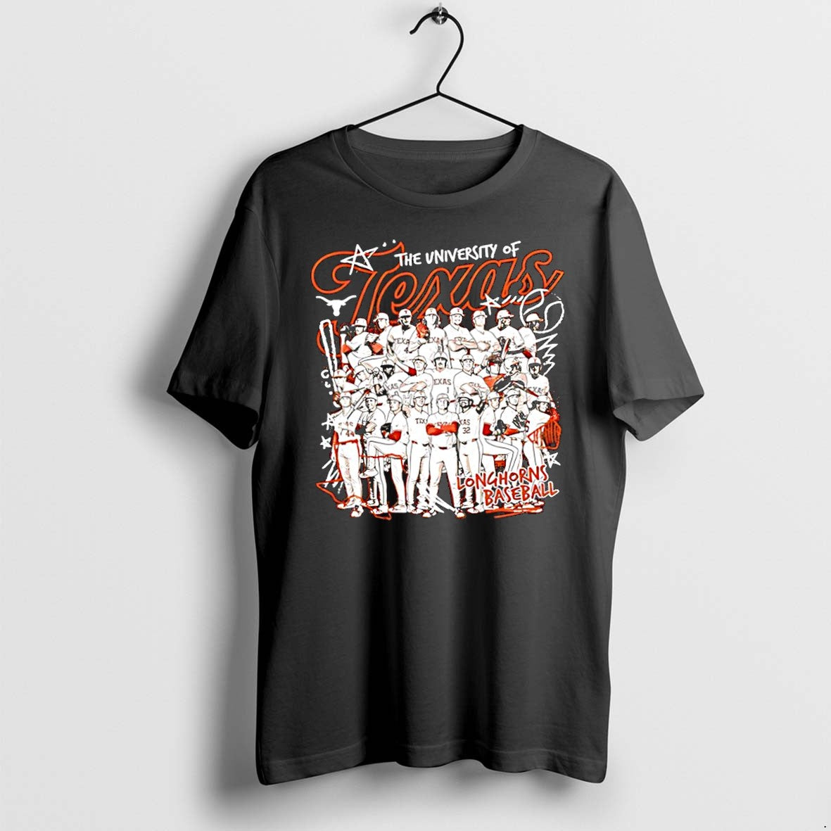 Original Texas Longhorns Ncaa Baseball Team Collage Comfort Colors Tshirts Jpg