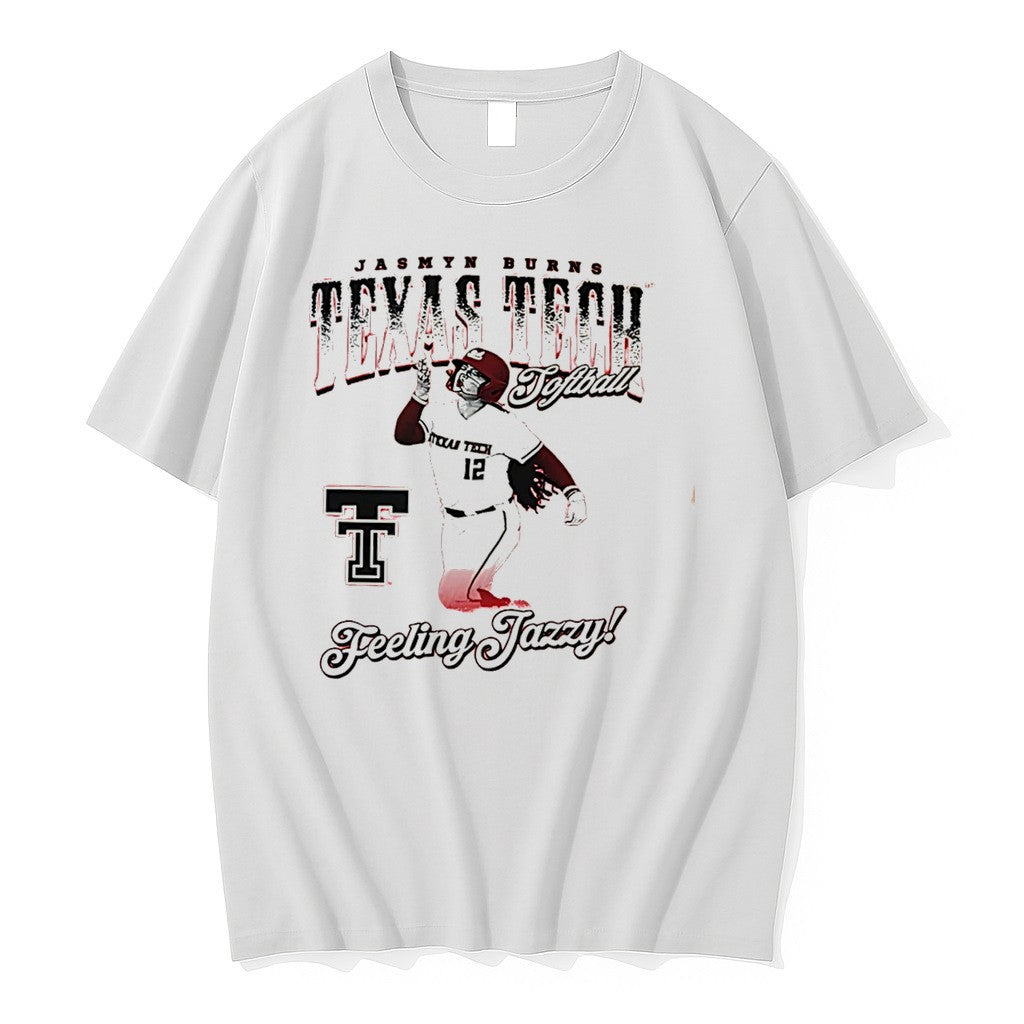 Original Texas Tech Jasmyn Burns Softball Feeling Jazzy Portrait Tee Tshirts