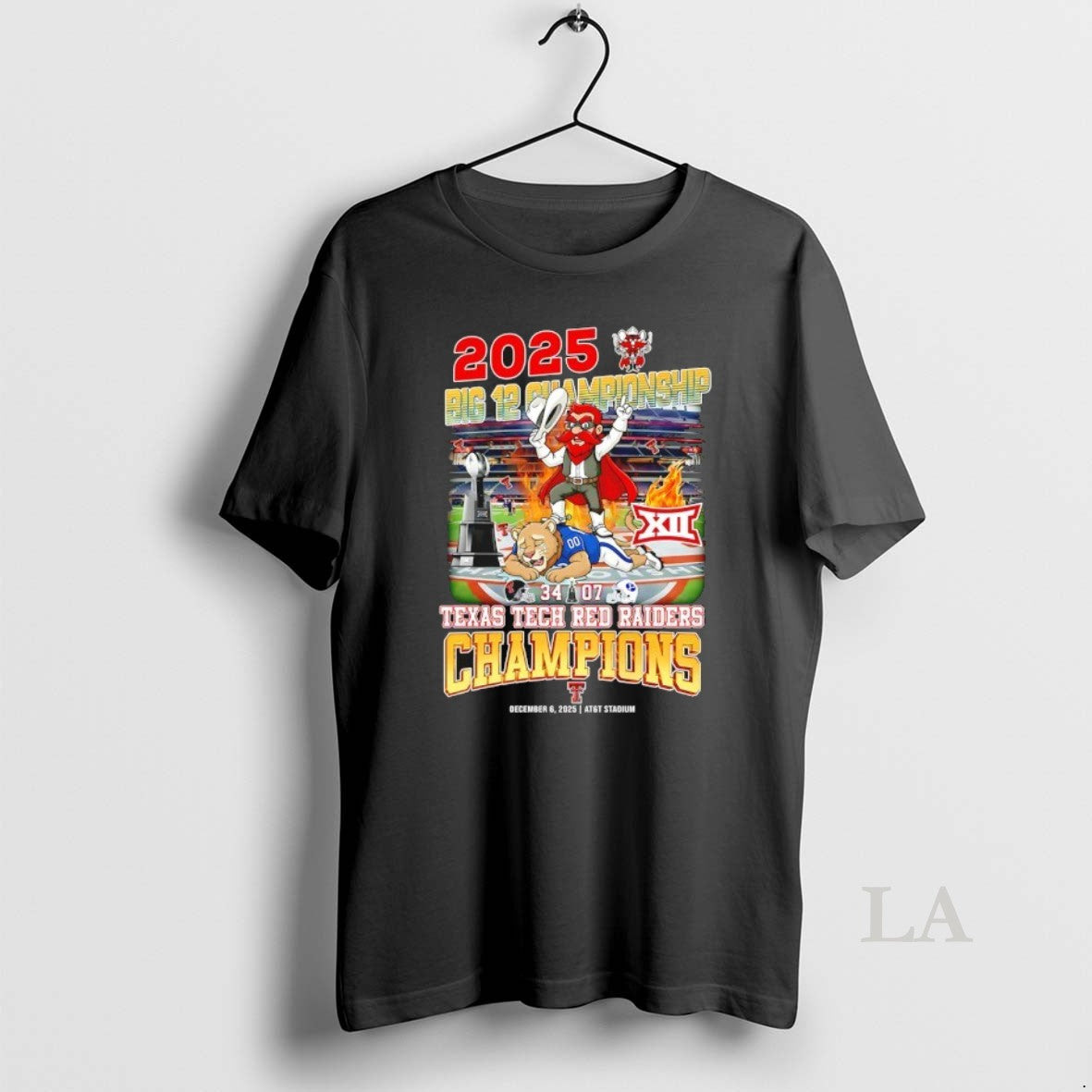 Original Texas Tech Red Raiders 2025 Big 12 Championship Defeat Mascot Hirt T-Shirts, Hoodie, Sweatshirt | PrintMintTees.com