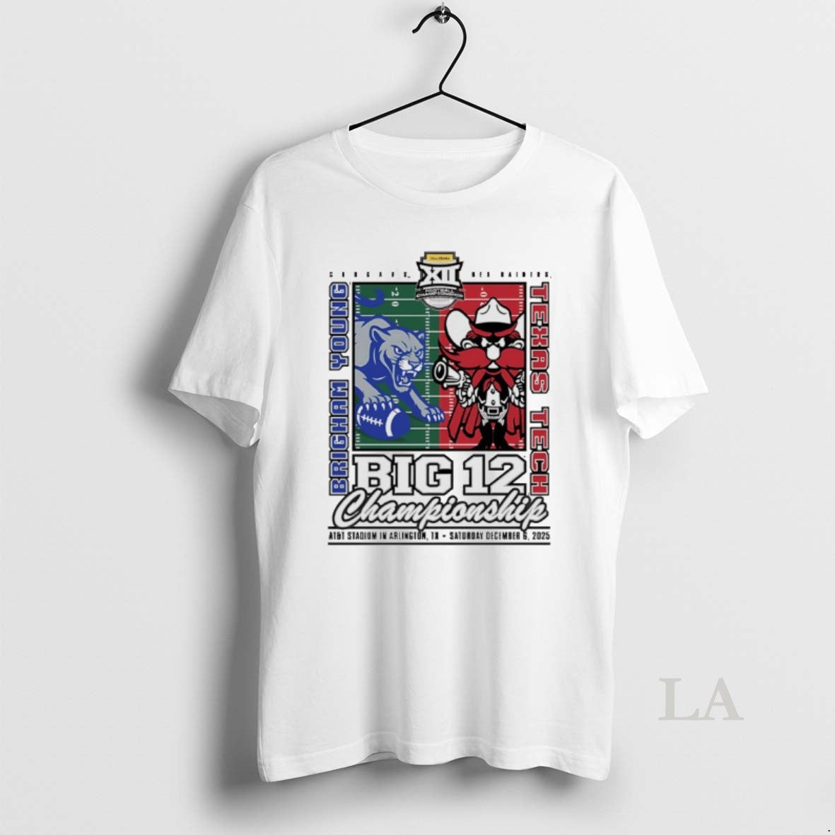 Original Texas Tech Vs Brigham Young 2025 Big 12 Championship Mascot Matchup T-Shirts, Hoodie, Sweatshirt | PrintMintTees.com