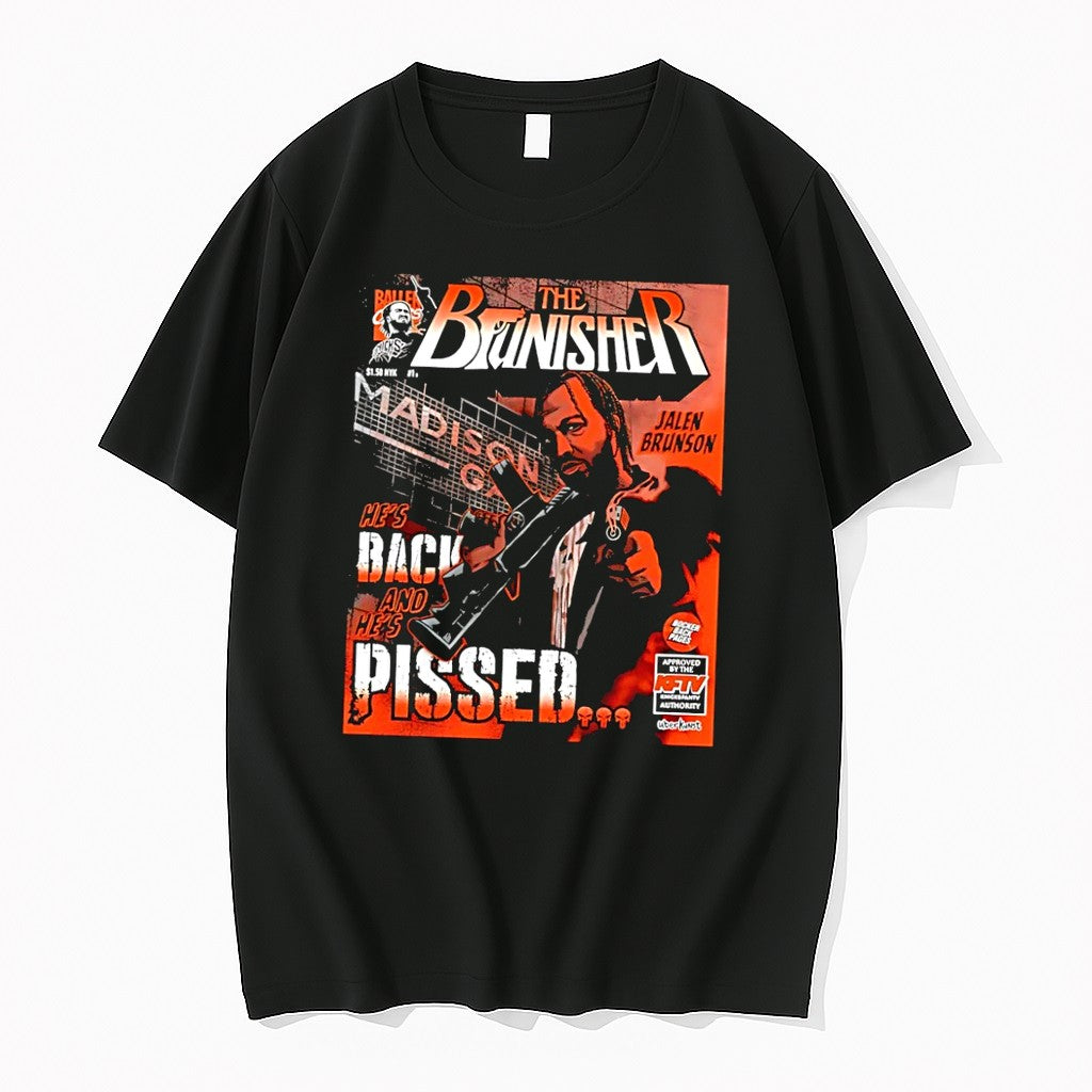 Original The Brunisher Jalen Brunson He Is Back And Pissed Knicks Black Tshirts