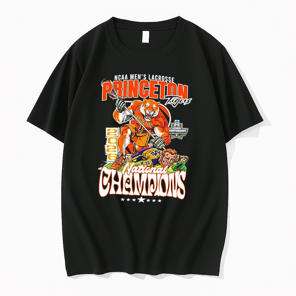 Original The Princeton Tigers 2026 Lacrosse National Champions Mascot Tee Tshirts