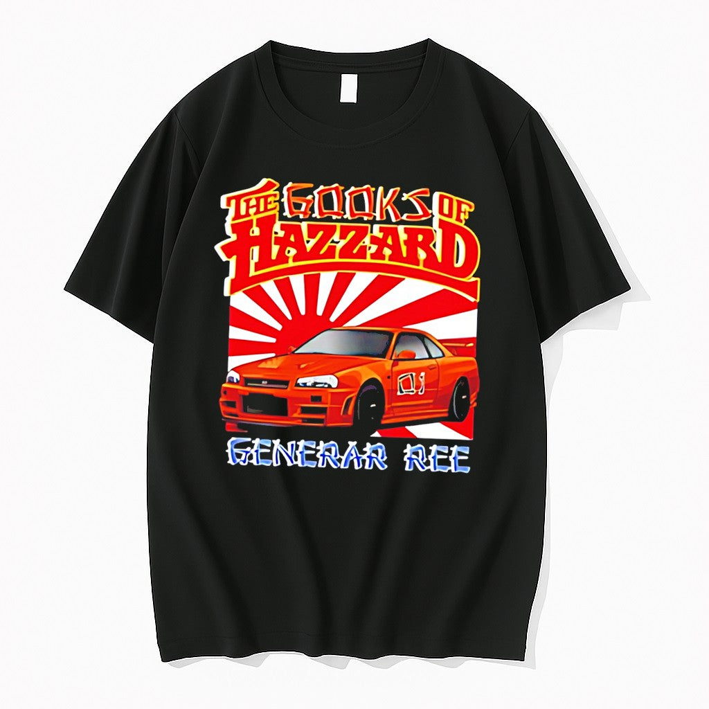 Original The Gooks Of Hazzard Generar Ree Japanese Rising Sun Background Tee Tshirts
