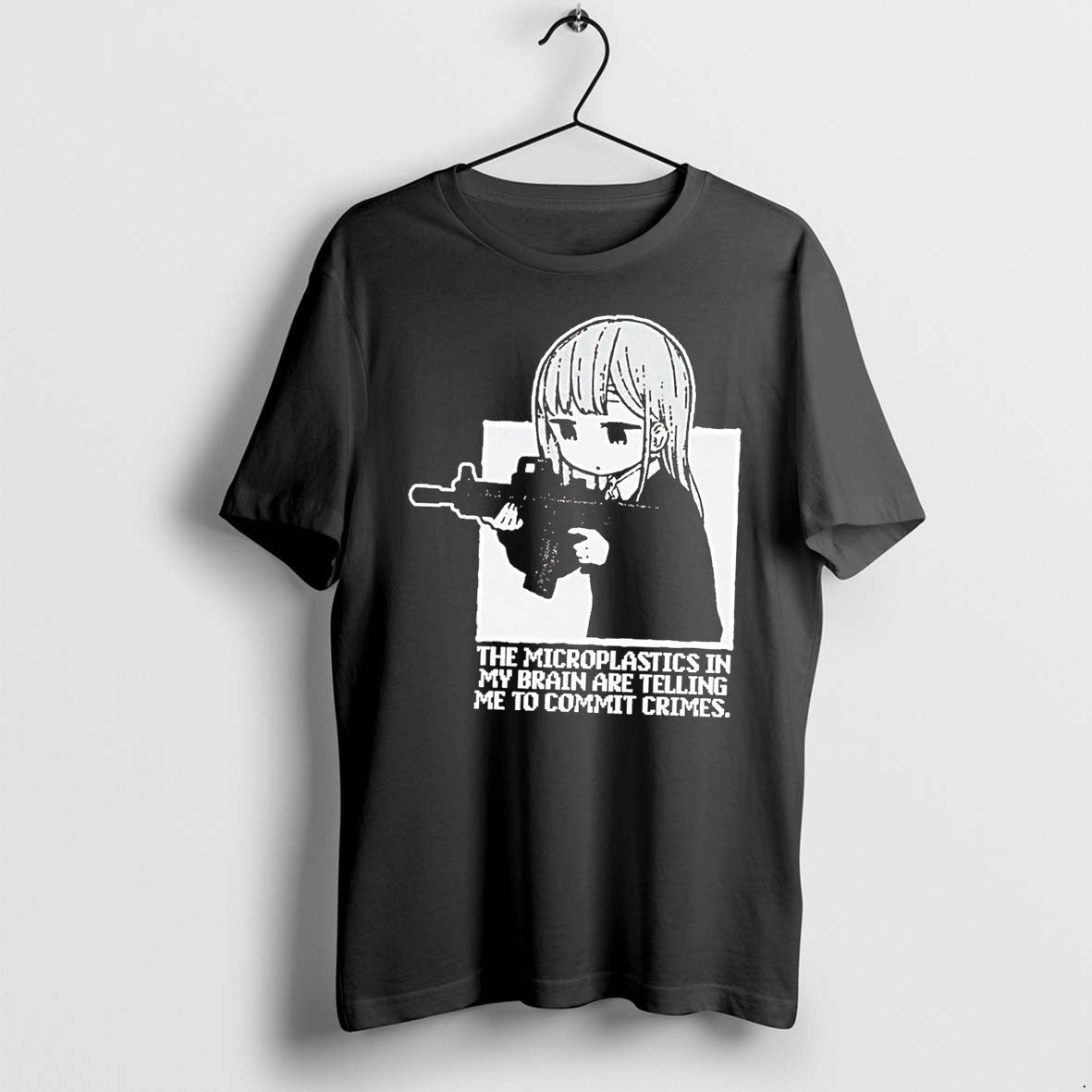 Original The Microplastics In My Brain Are Telling Me To Commit Crimes Tee Tshirts
