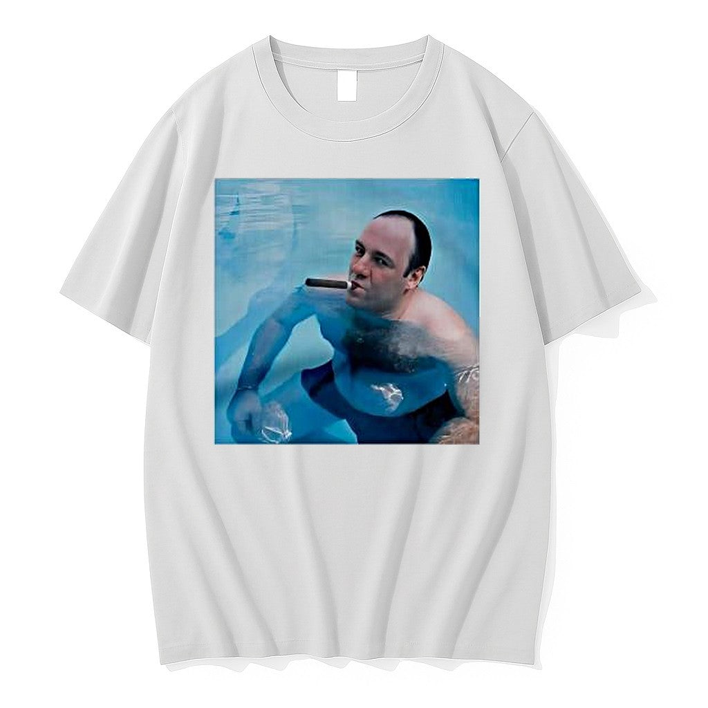 Original Tony Soprano The Sopranos Pool Scene Tshirts Jpg