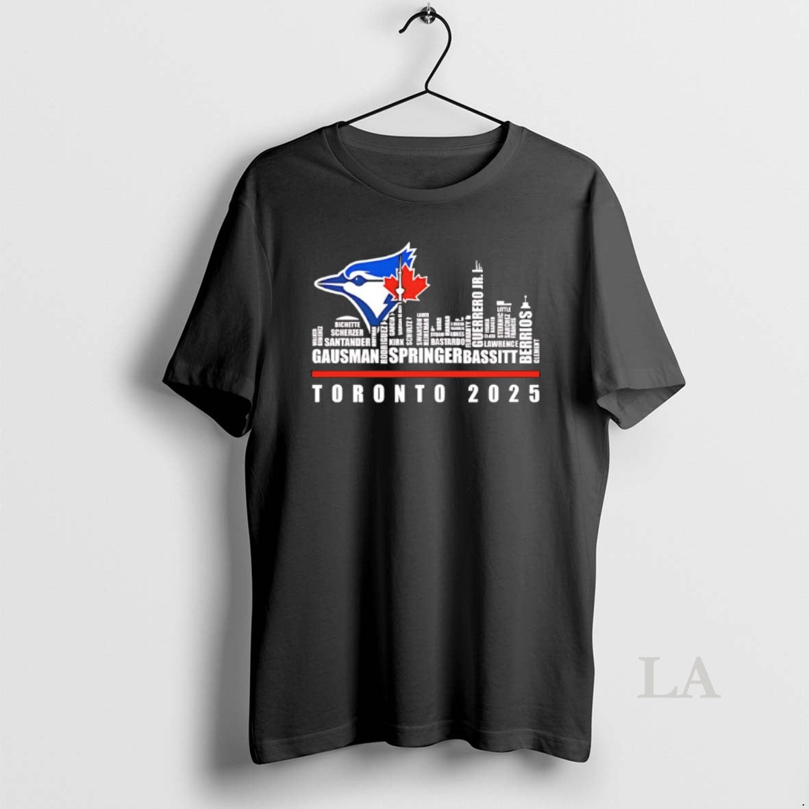 Original Toronto Blue Jays Logo And Skyline 2025 Gausman Springer Bassitt