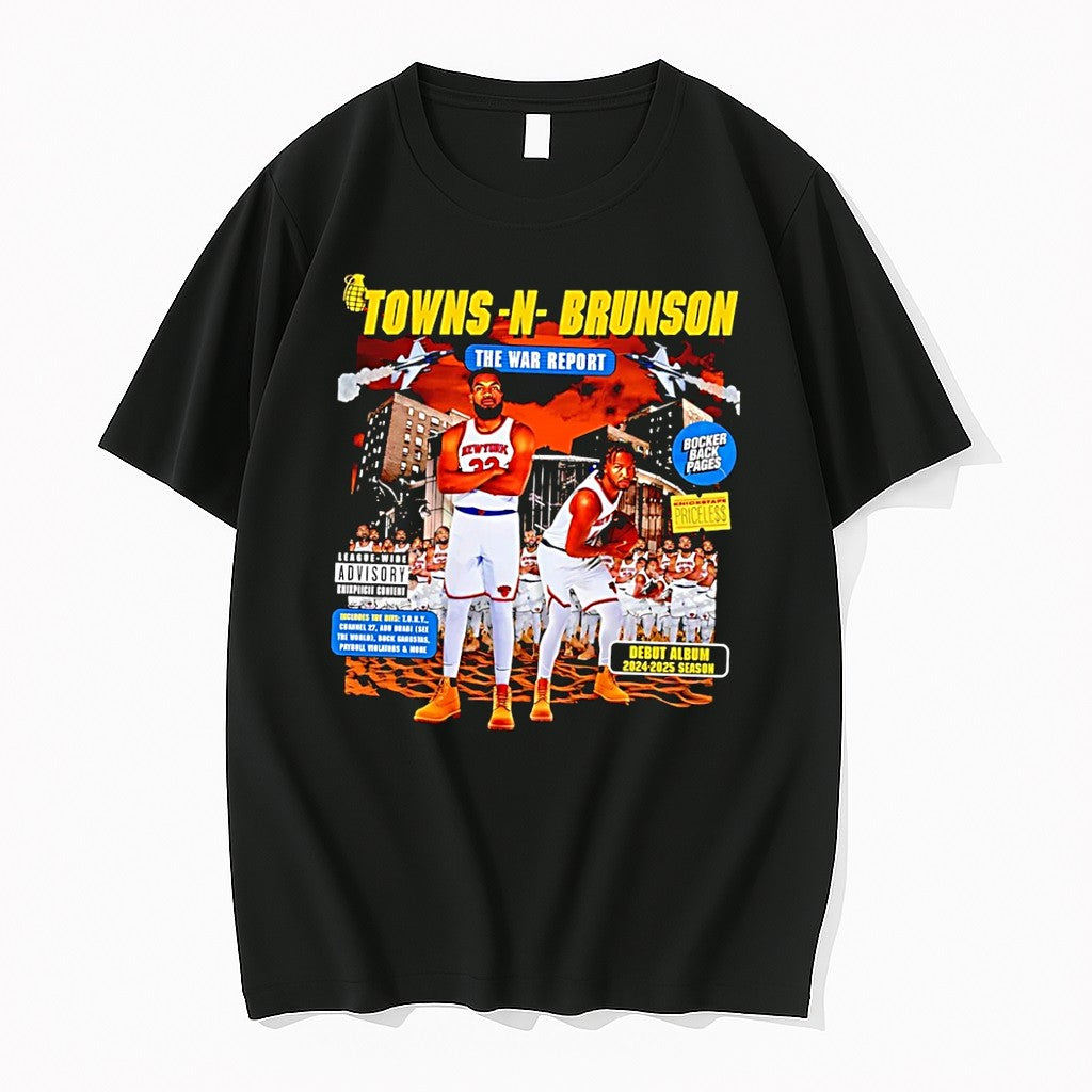 Original Towns N Brunson The War Report Knicks Black Tshirts Jpg